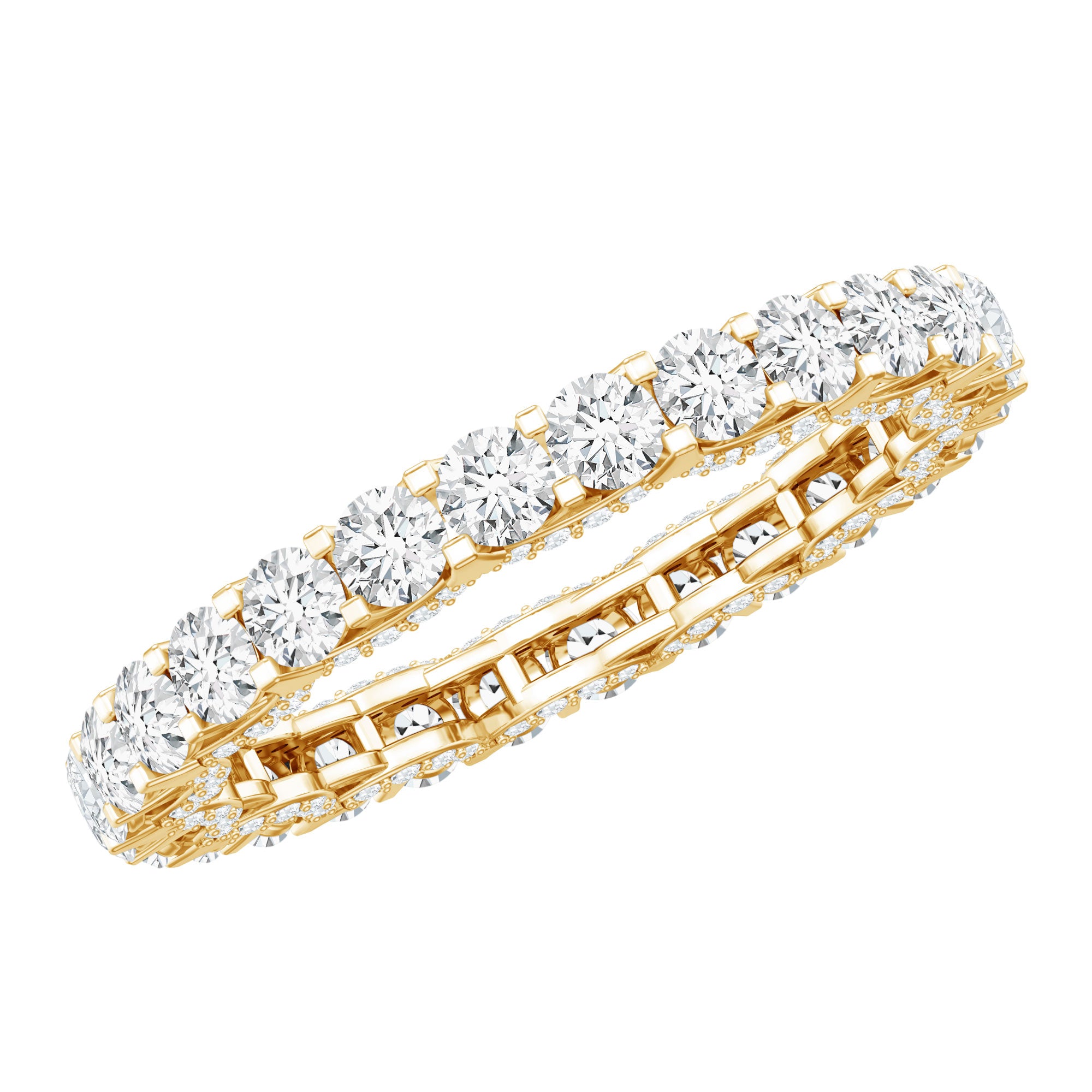 Certified Lab Created Diamond Eternity Wedding Band Lab - ( EF-VS ) - Rosec Jewels