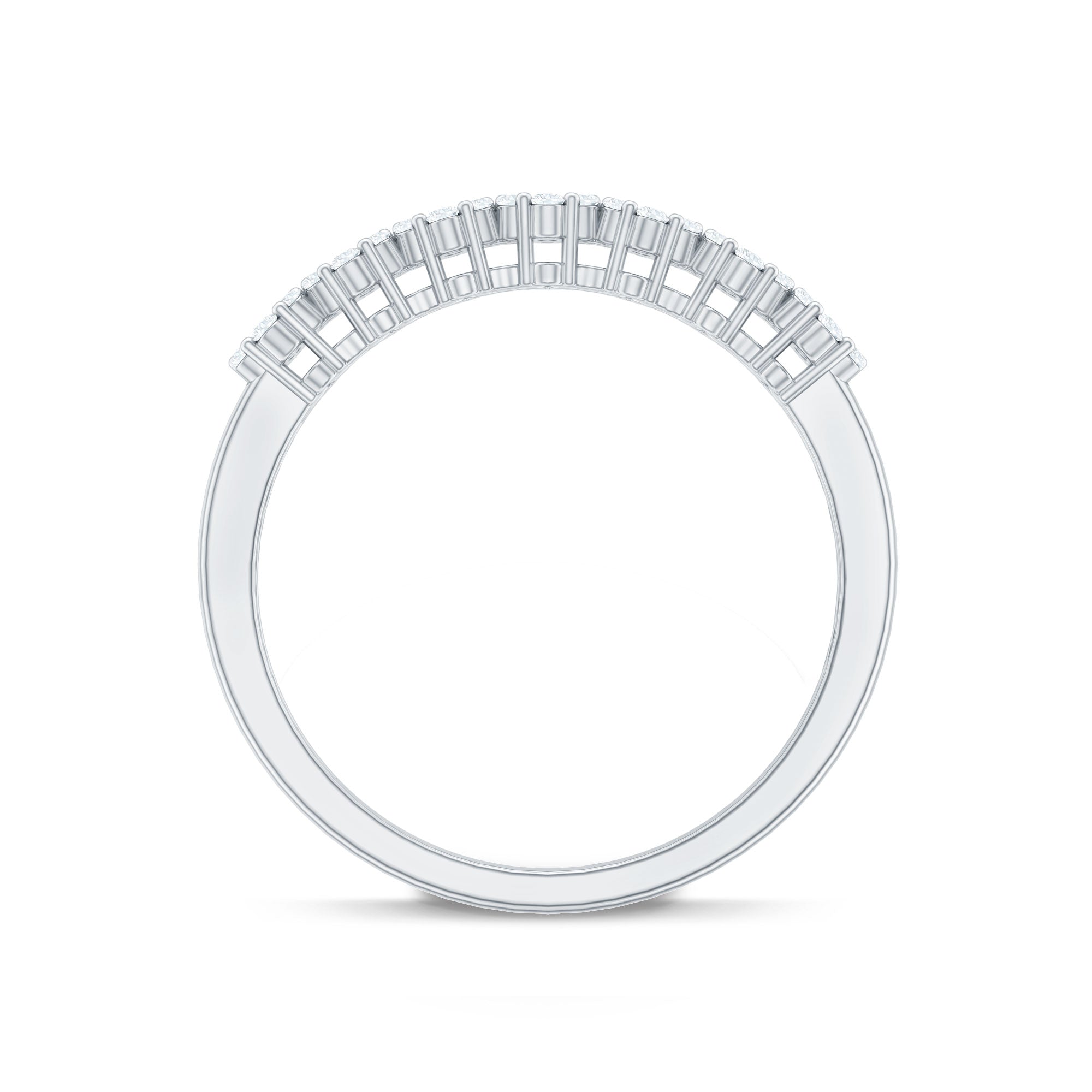 Certified Diamond Cluster Anniversary Ring Natural - ( HI-SI ) - Rosec Jewels