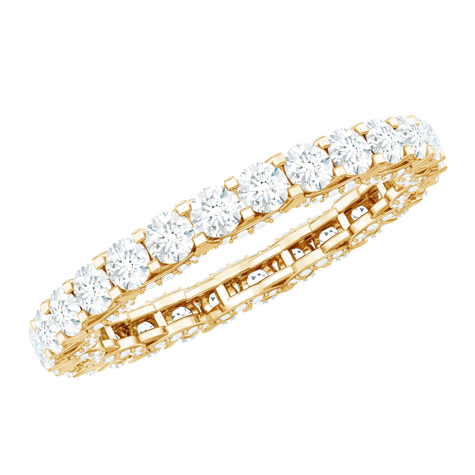 Trellis Set Moissanite Full Eternity Band Ring D-VS1 - Rosec Jewels