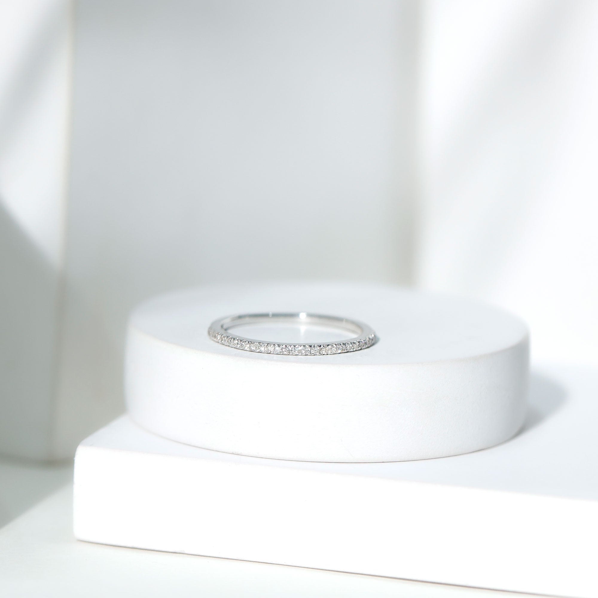 Moissanite Minimal Eternity Stackable Ring D-VS1 - Rosec Jewels