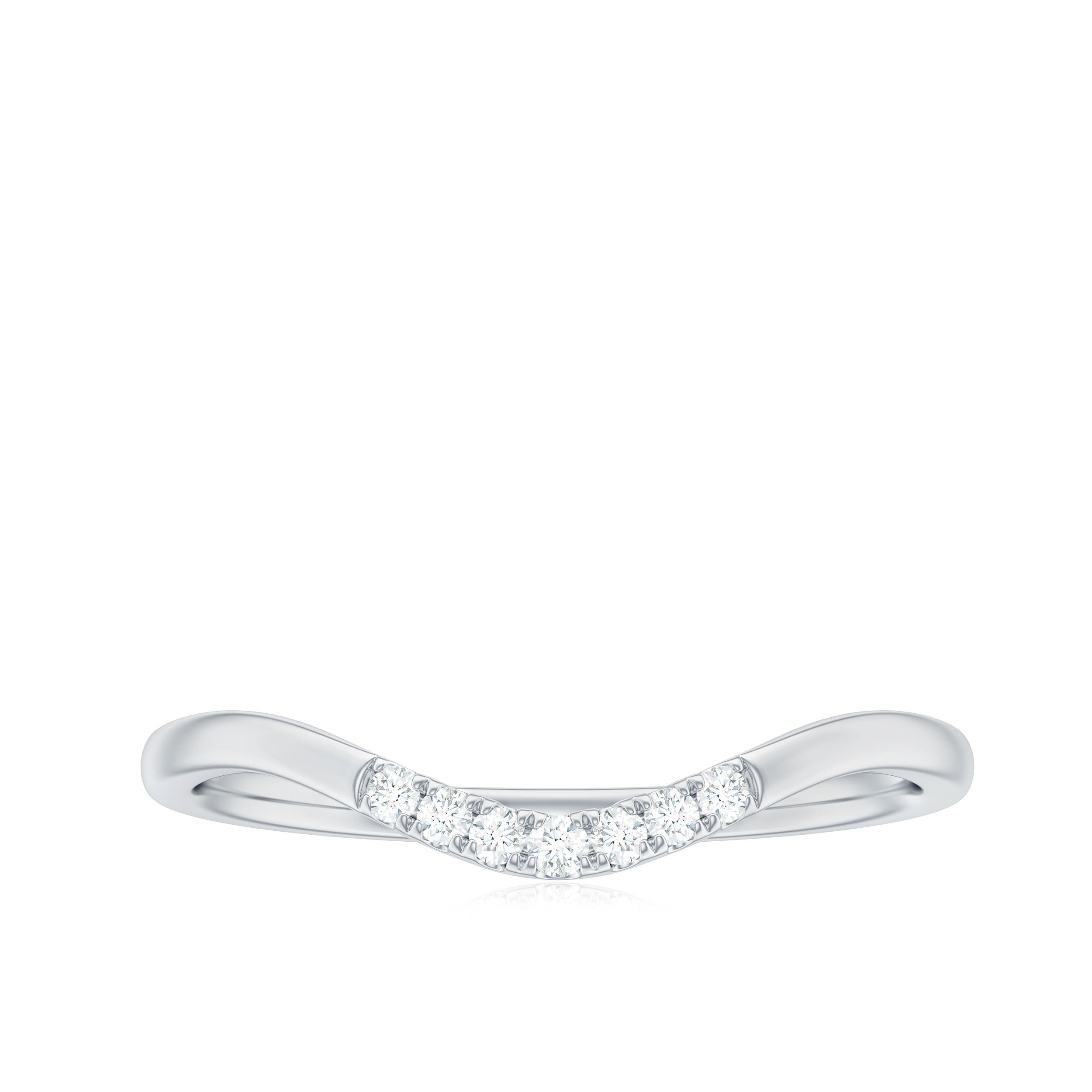 Rosec Jewels-Natural Diamond Curved Enhancer Ring for Women