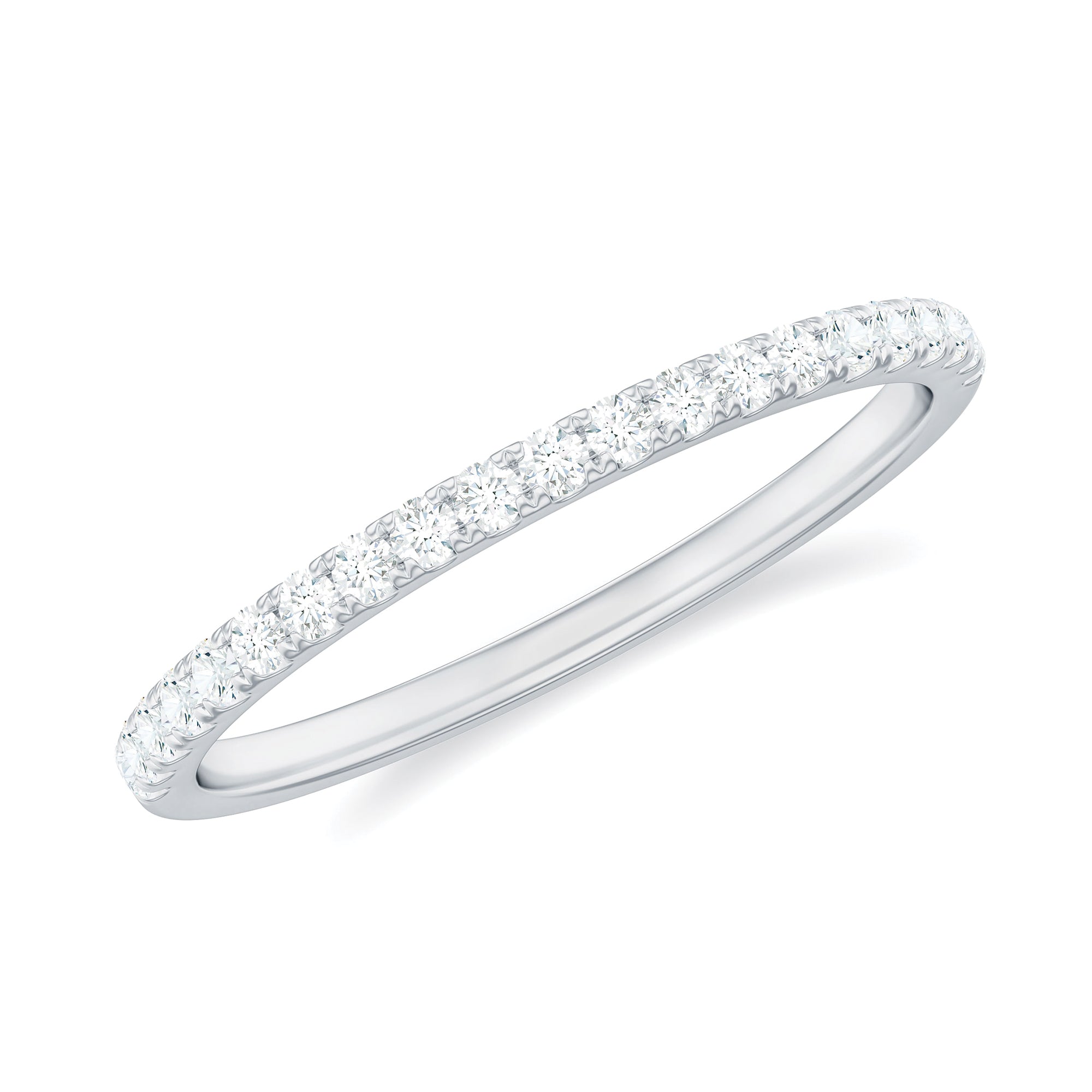 Rosec Jewels-0.25 CT Stackable Diamond Eternity Ring in Fish Tail Setting
