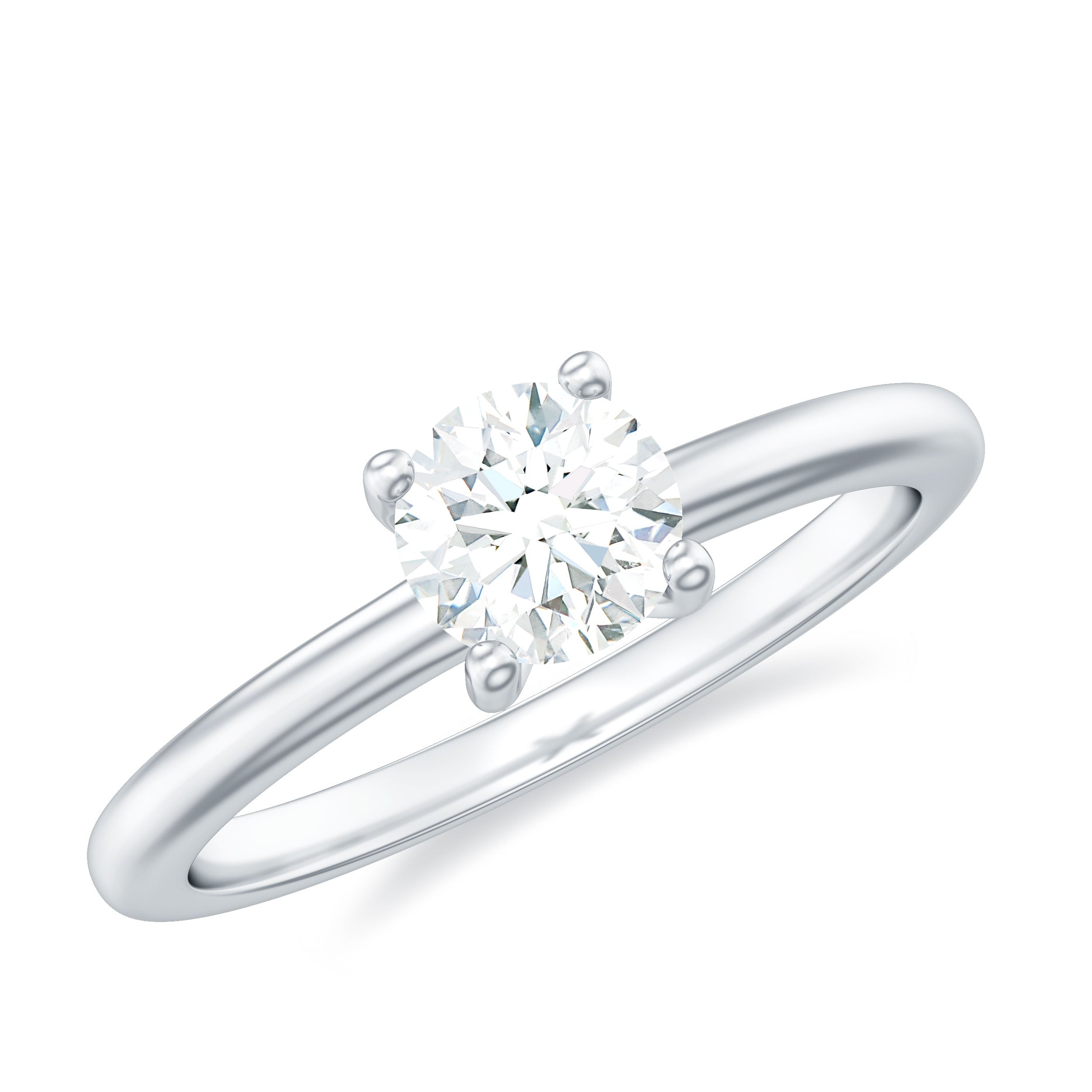 Certified 6 MM Moissanite Solitaire Promise Ring for Her