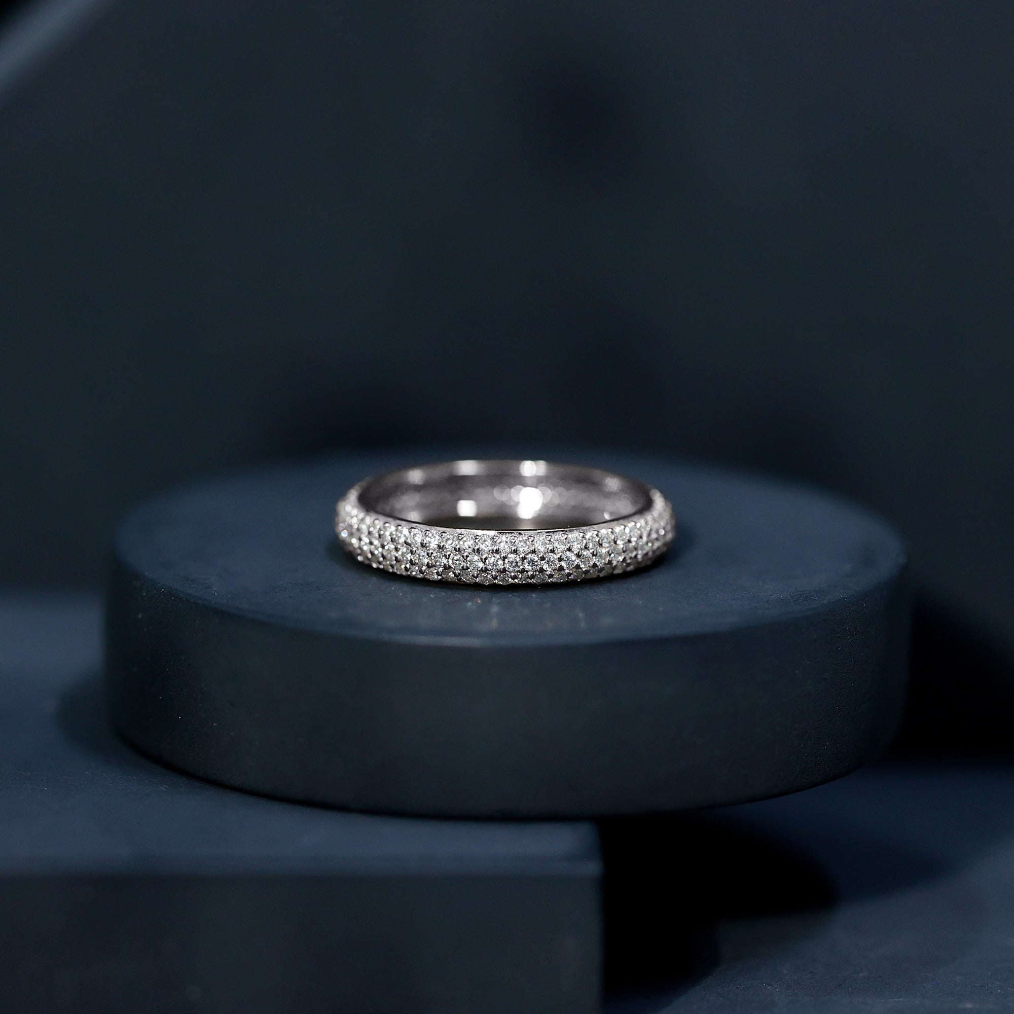 Classic Moissanite Eternity Wedding Band for Women D-VS1 - Rosec Jewels
