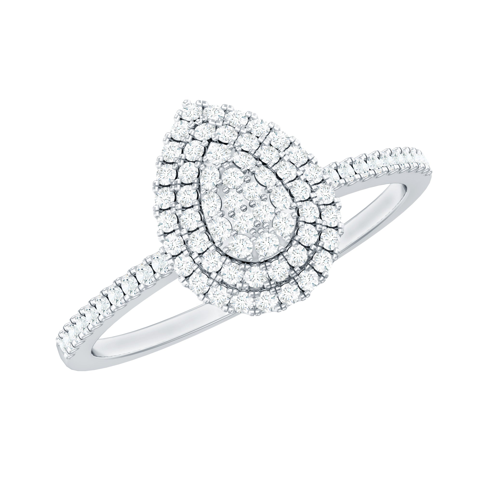 Diamond Pear Shaped Engagement Ring