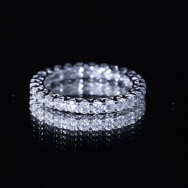 Brilliant Cut Moissanite Eternity Wedding Ring for Women D-VS1 - Rosec Jewels