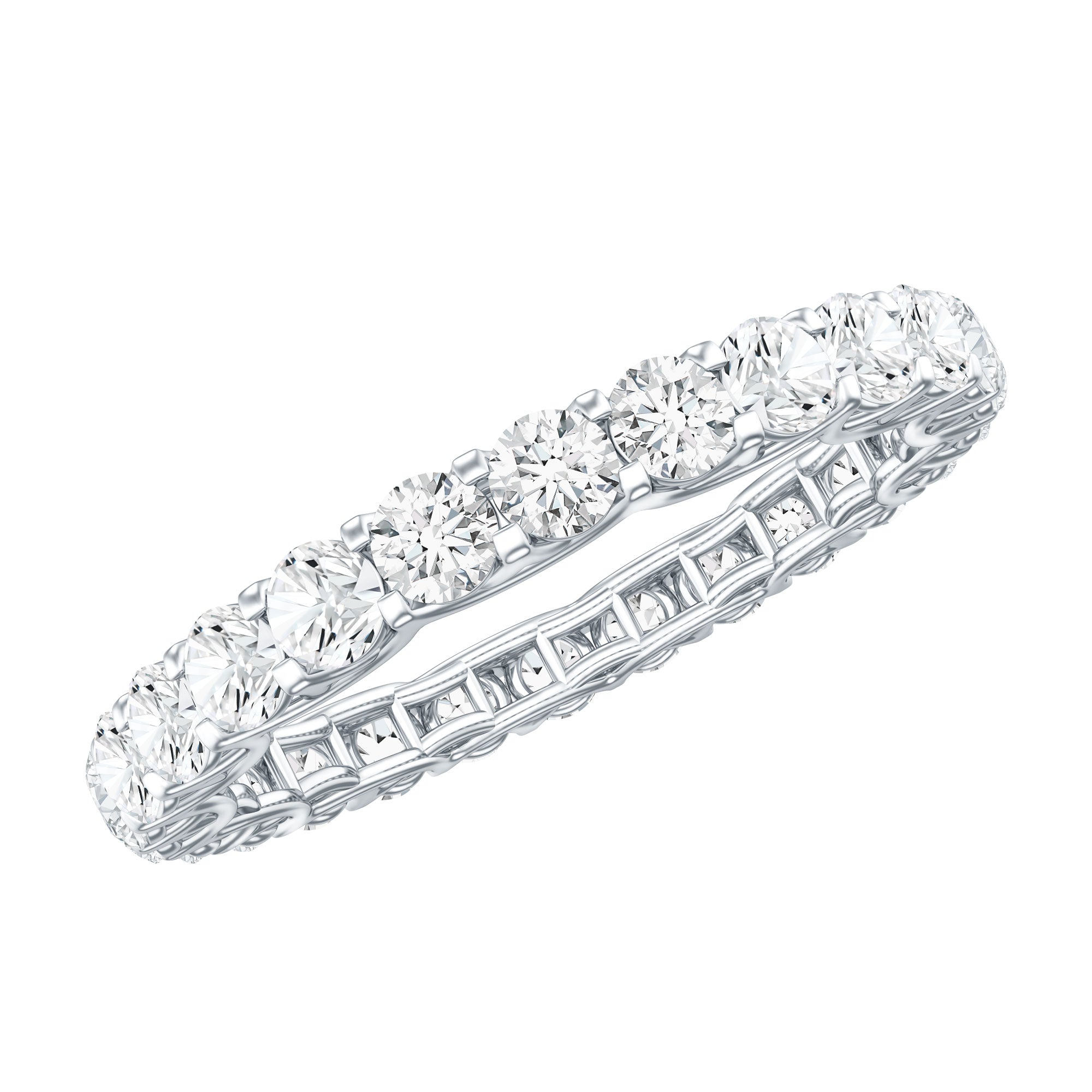 Brilliant Cut Moissanite Eternity Wedding Ring for Women D-VS1 - Rosec Jewels