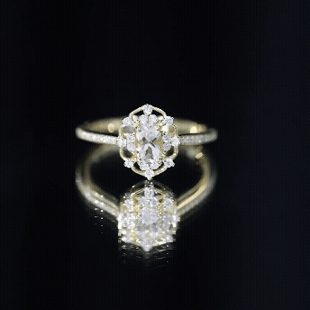 Rosec Jewels-Vintage Inspired Morganite Engagement Ring with Diamonds