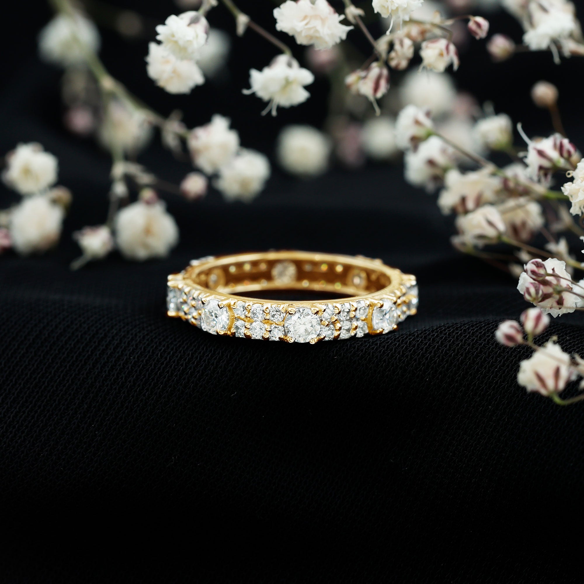 Rosec Jewels-Full Eternity Lab Grown Diamond Wedding Band For Women