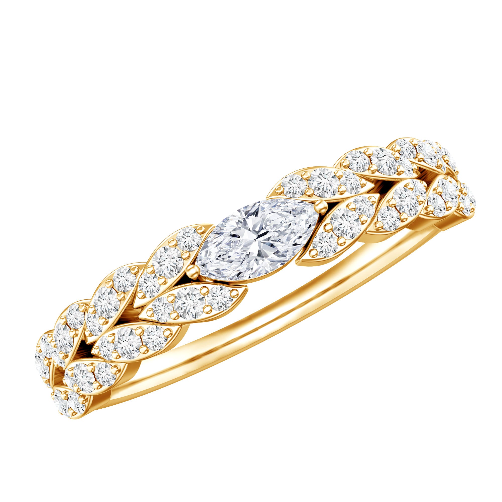 Lab Grown Diamond East West Eternity Ring for Her Lab - ( EF-VS ) - Rosec Jewels