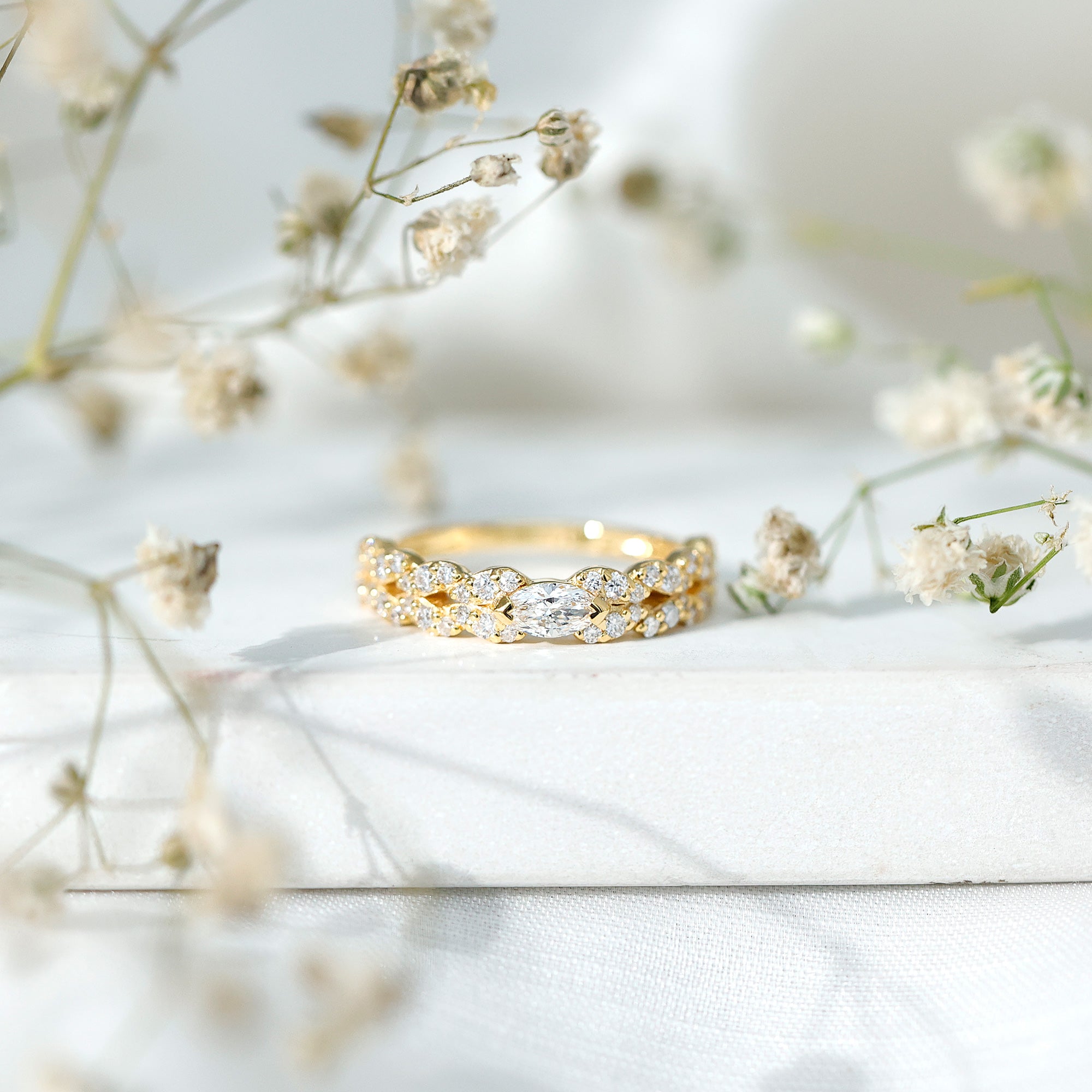 Lab Grown Diamond East West Eternity Ring for Her Lab - ( EF-VS ) - Rosec Jewels