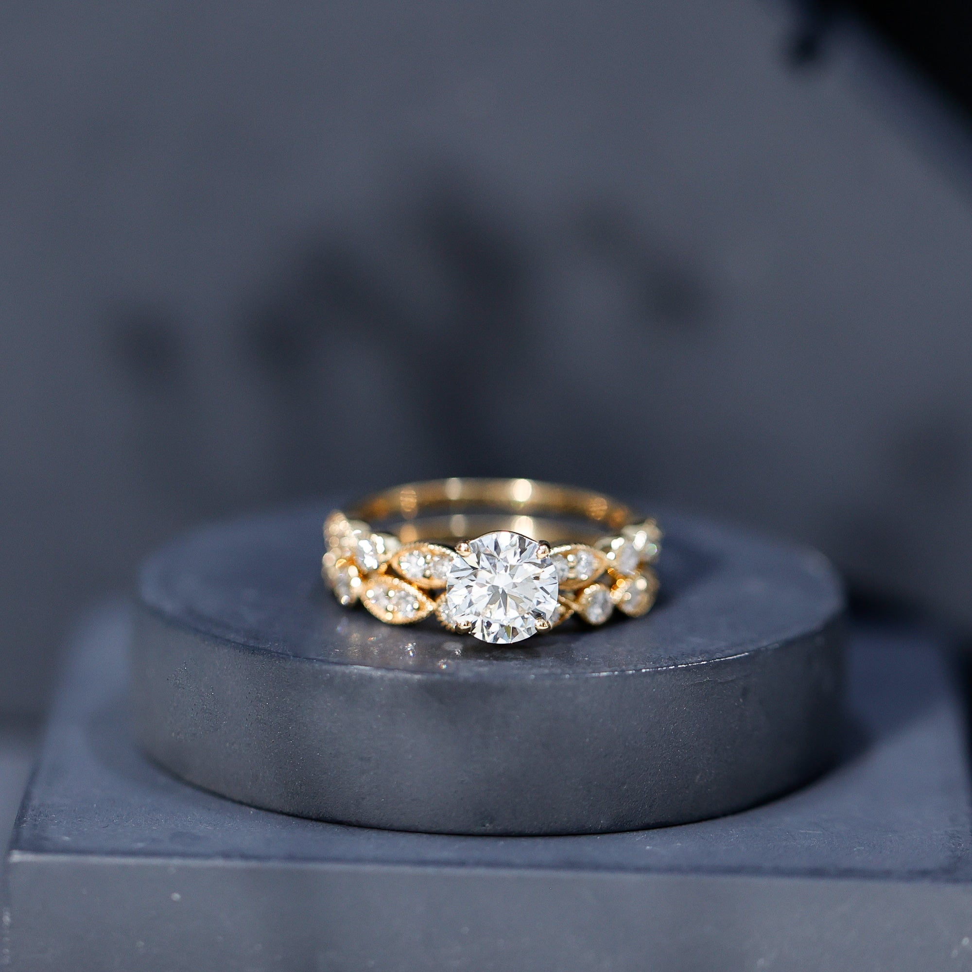 Diamond Designer Marriage Ring Set For Women Lab - ( EF-VS ) - Rosec Jewels