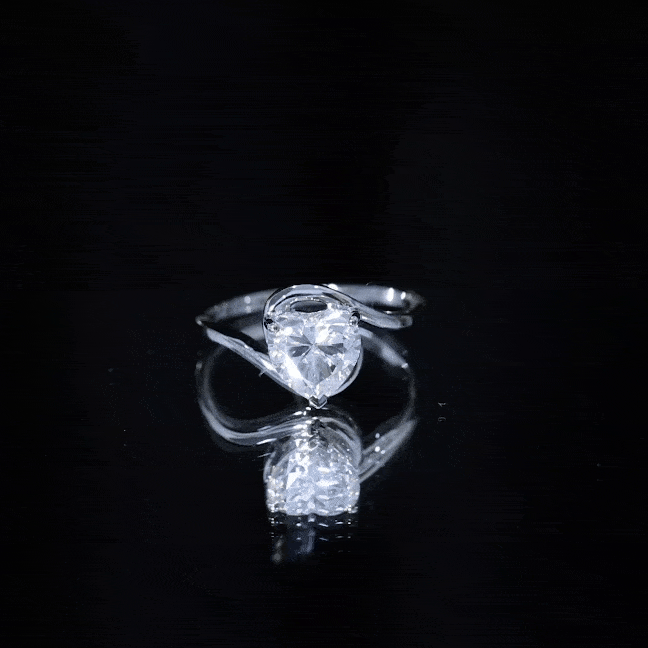 2 Carat Lab Grown Diamond Heart Shape Engagement Ring For Her Lab - ( EF-VS ) - Rosec Jewels