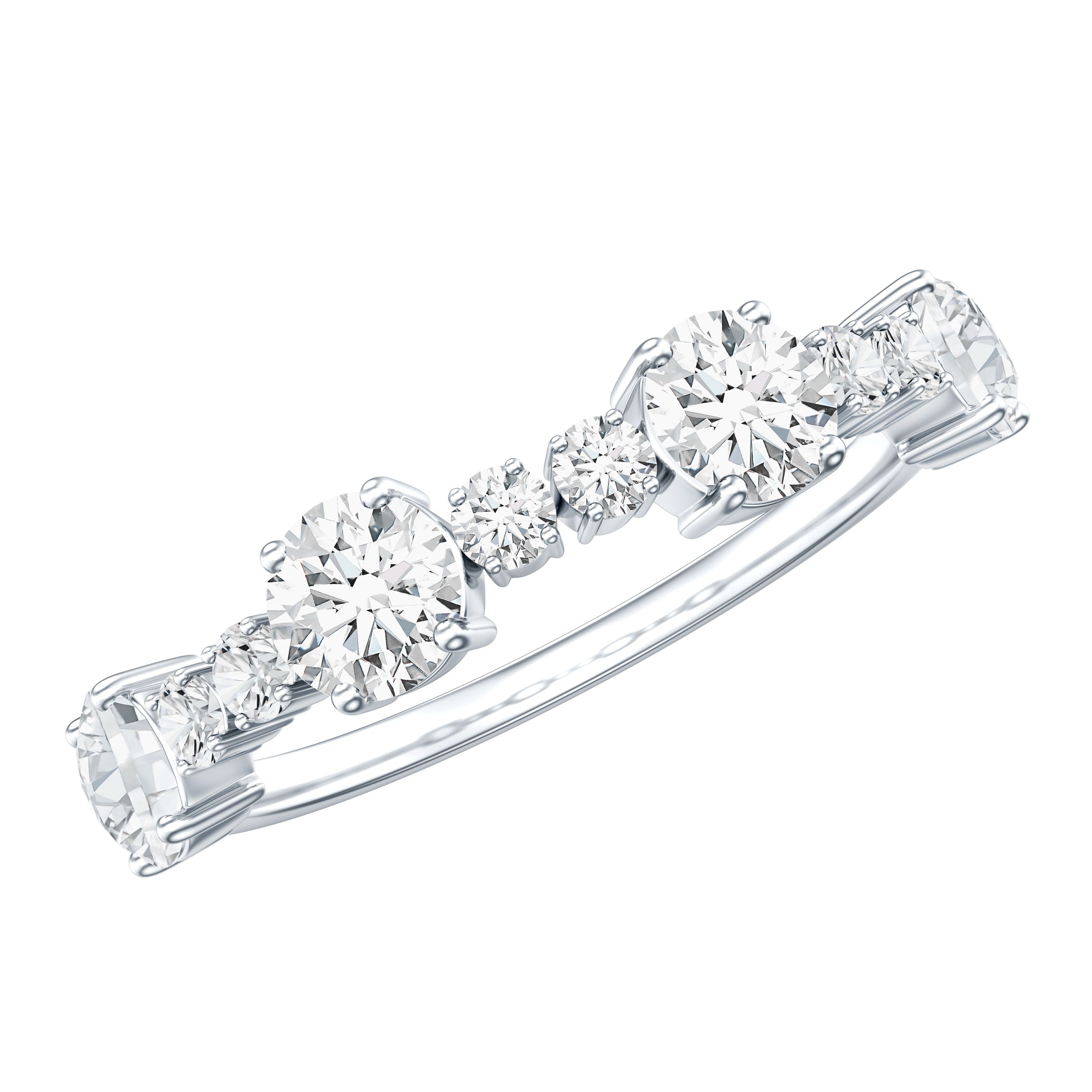 Lab Grown Diamond Stackable Eternity Ring For Women Lab - ( EF-VS ) - Rosec Jewels