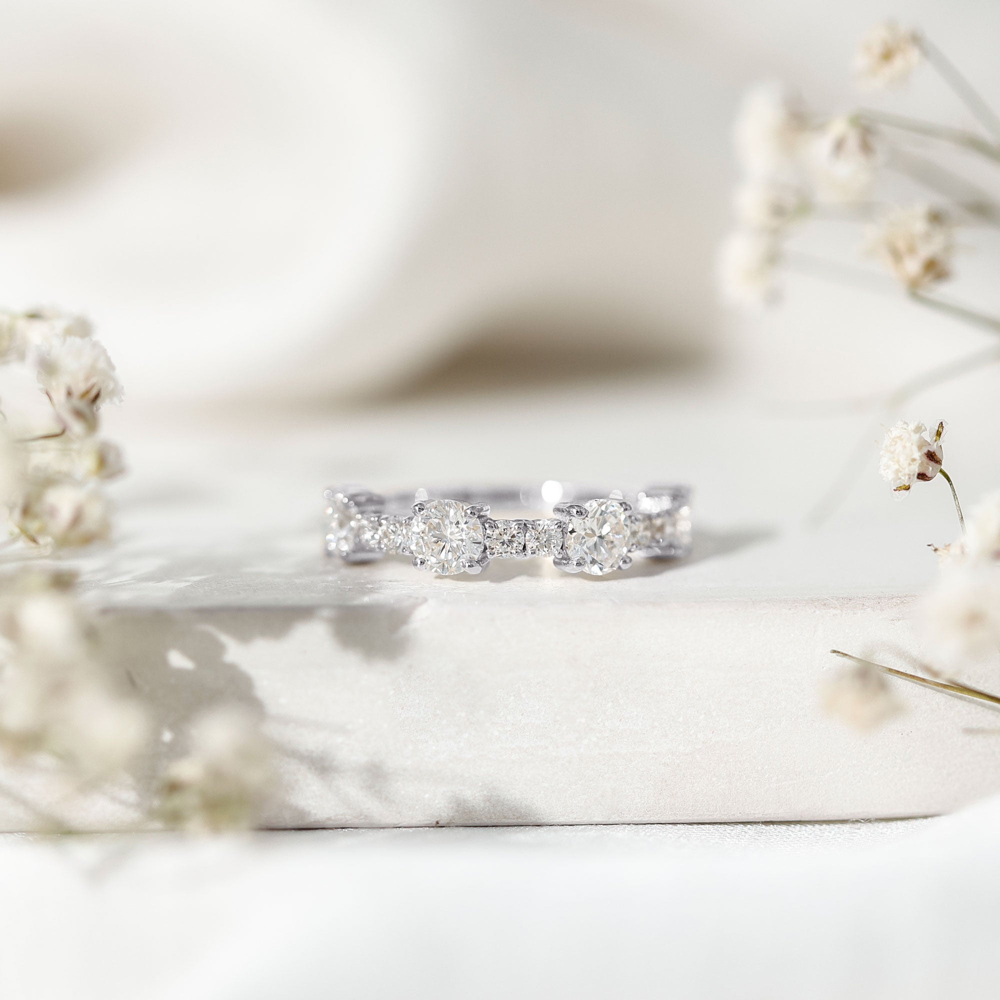 Lab Grown Diamond Stackable Eternity Ring For Women Lab - ( EF-VS ) - Rosec Jewels