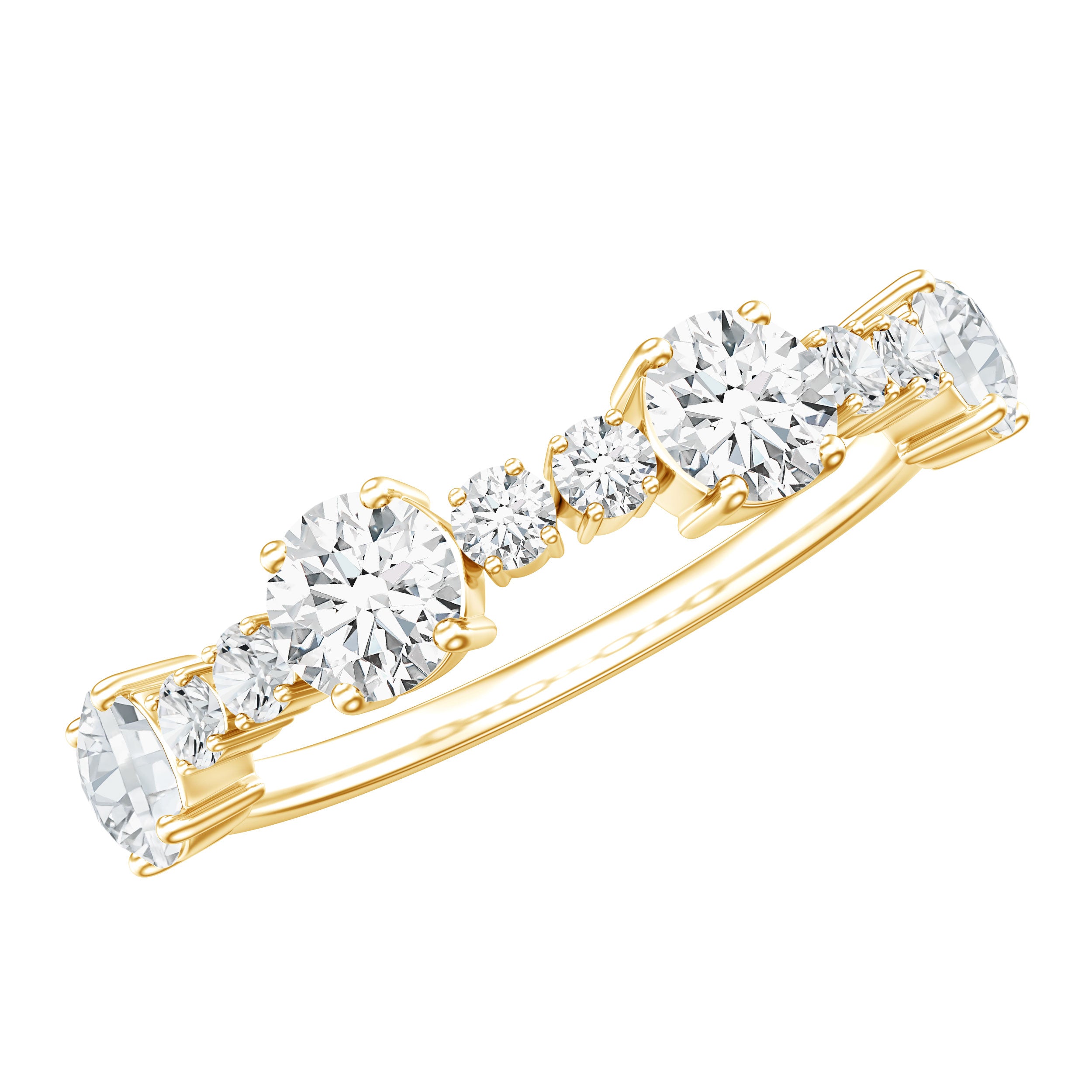 Lab Grown Diamond Stackable Eternity Ring For Women Lab - ( EF-VS ) - Rosec Jewels