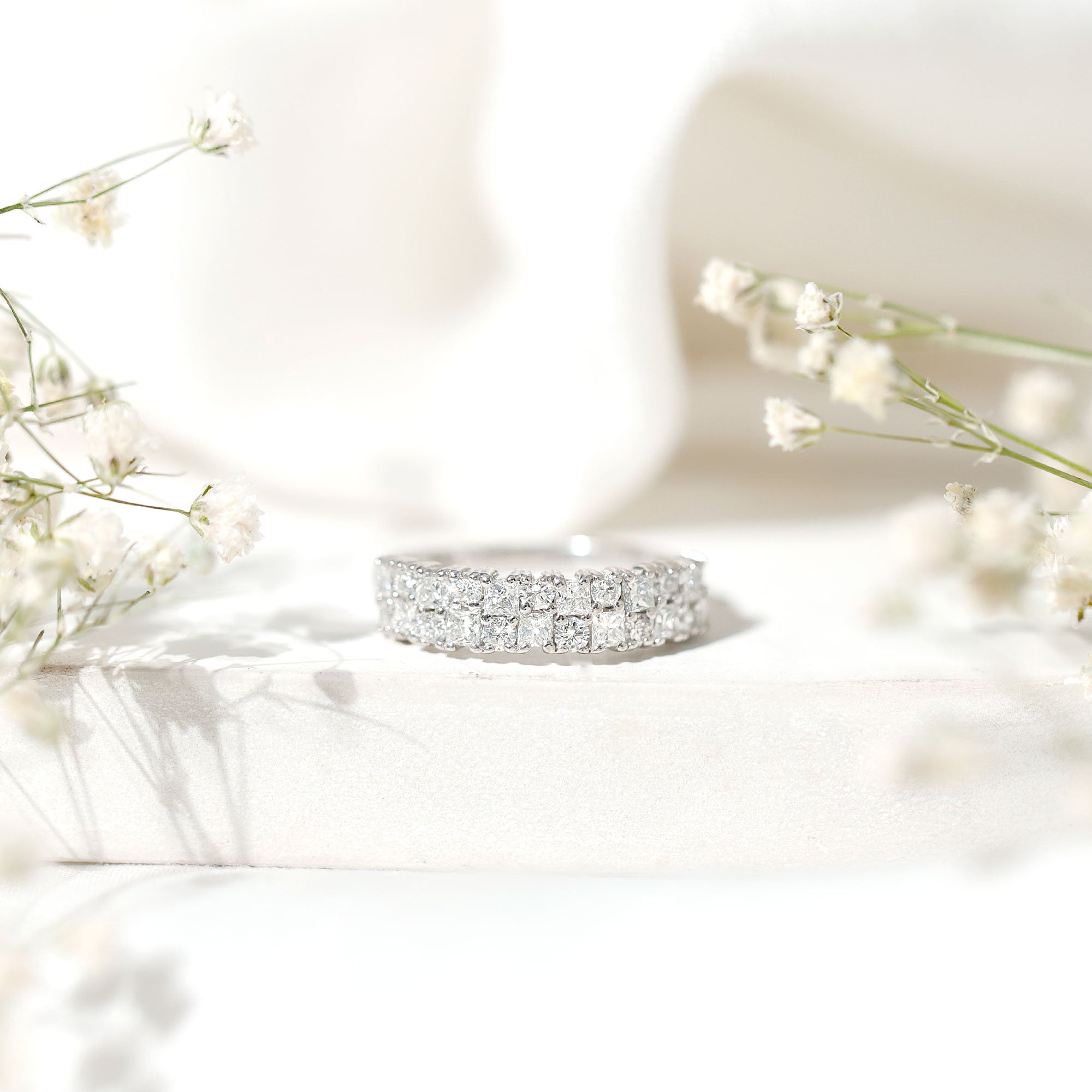 Lab Grown Diamond Wedding Anniversary Ring With Certificate Lab - ( EF-VS ) - Rosec Jewels