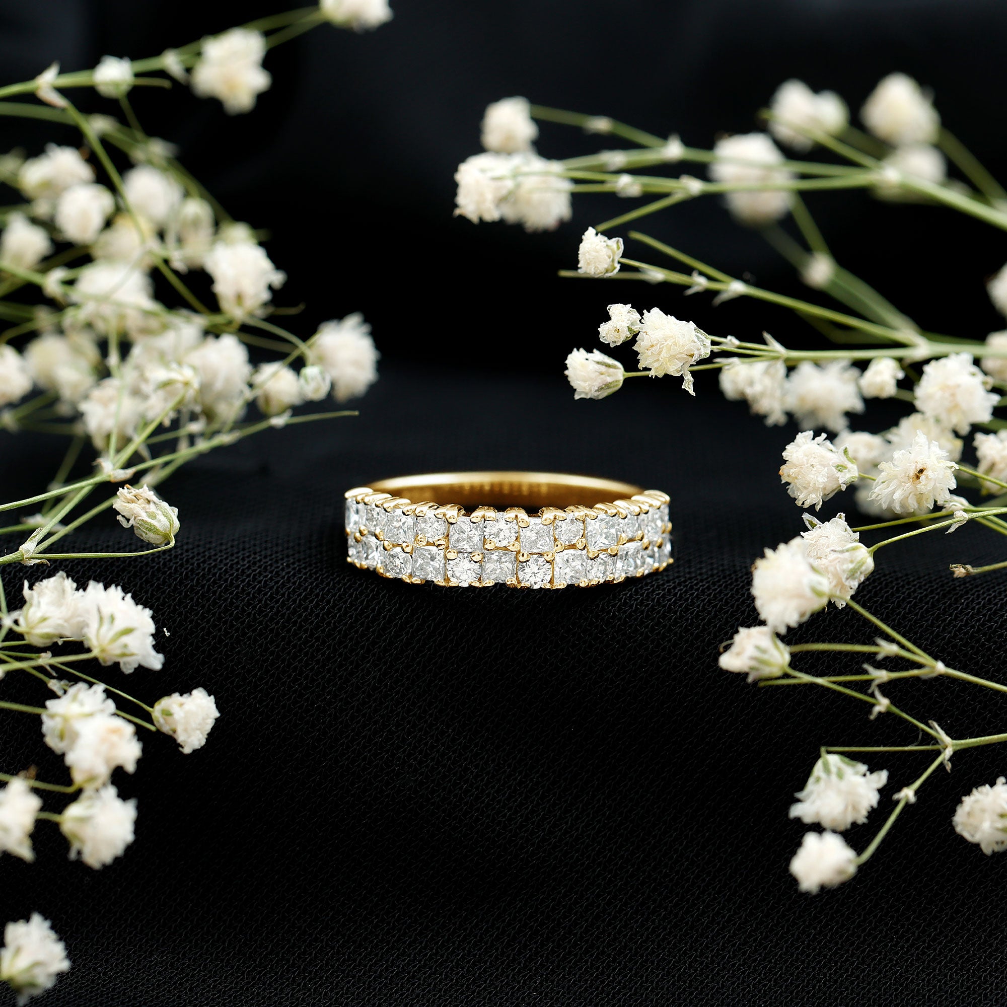 Lab Grown Diamond Wedding Anniversary Ring With Certificate Lab - ( EF-VS ) - Rosec Jewels