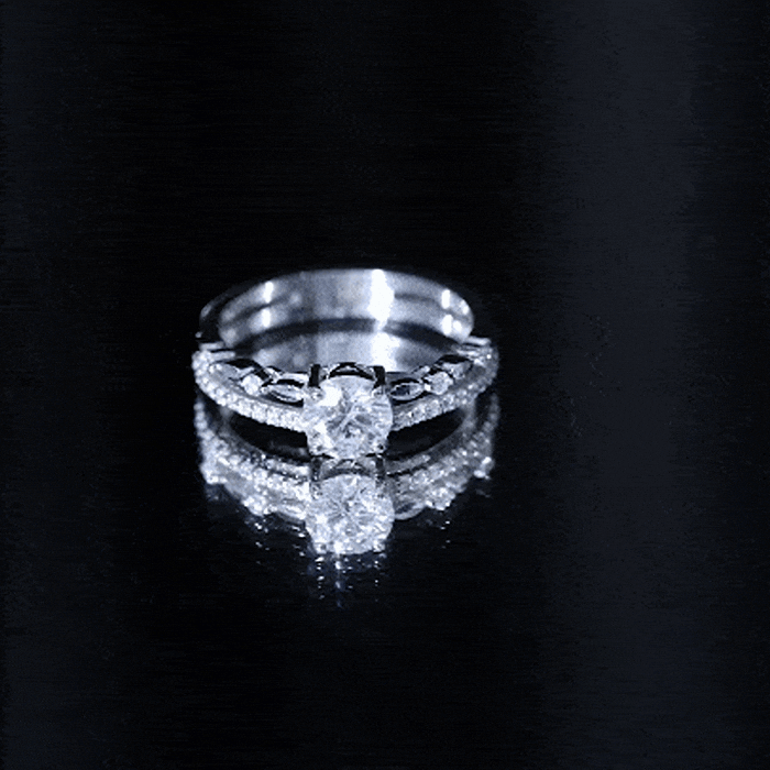Brilliant Cut Lab Grown Diamond Designer Engagement Ring Lab - ( EF-VS ) - Rosec Jewels