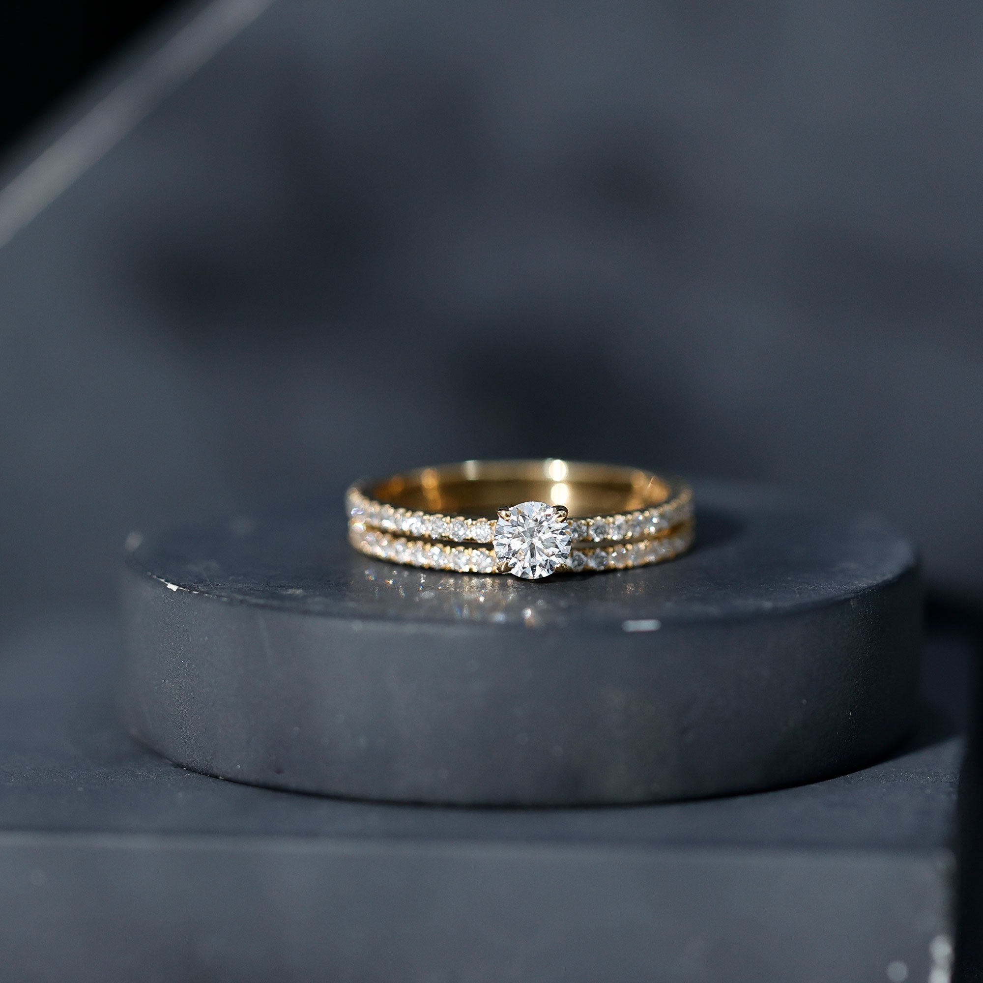 Rosec Jewels-Certified Lab Created Diamond Wedding Ring Set For Bride