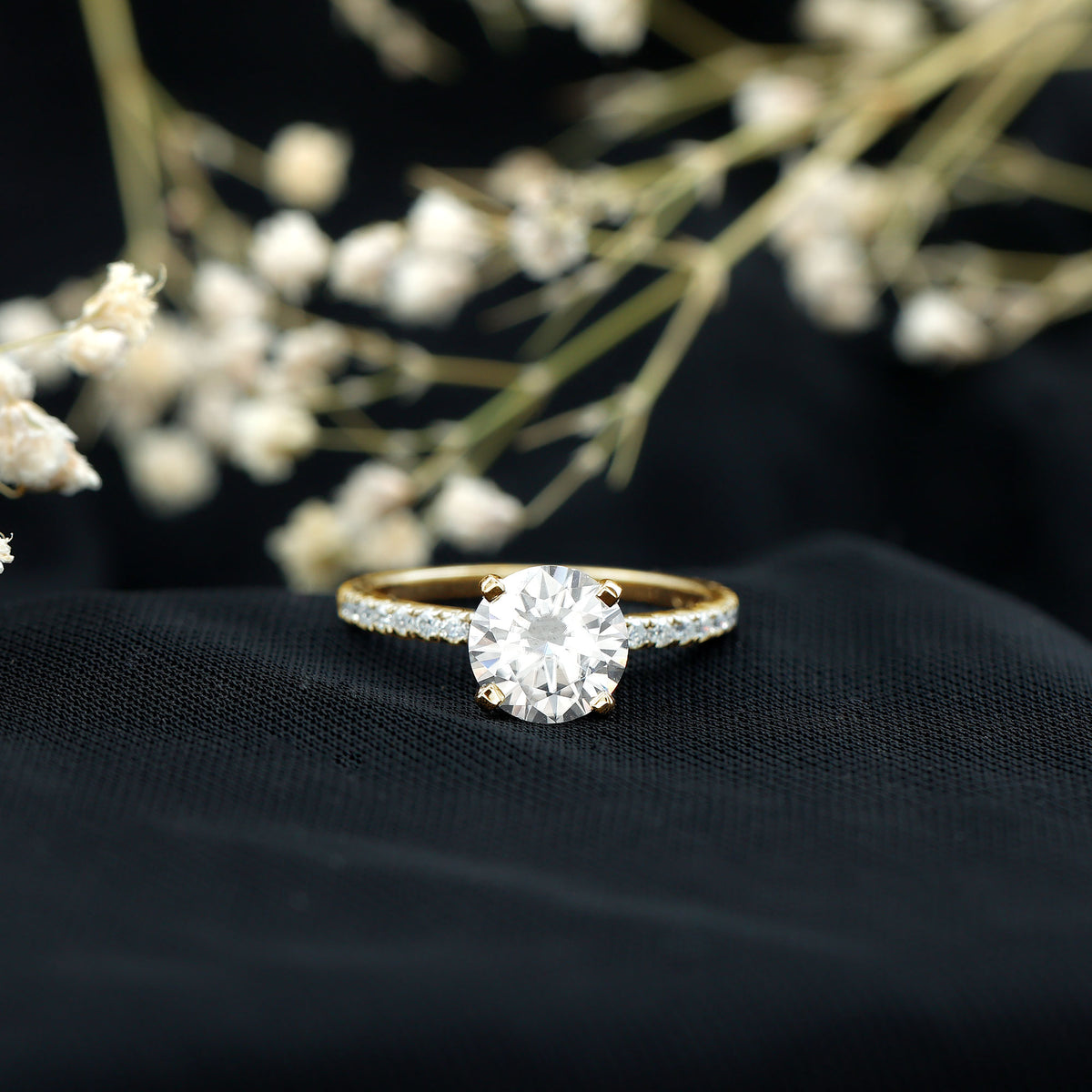 Brilliant Cut 2 Carat Lab Grown Diamond Solitaire Engagement Ring Lab - ( EF-VS ) - Rosec Jewels