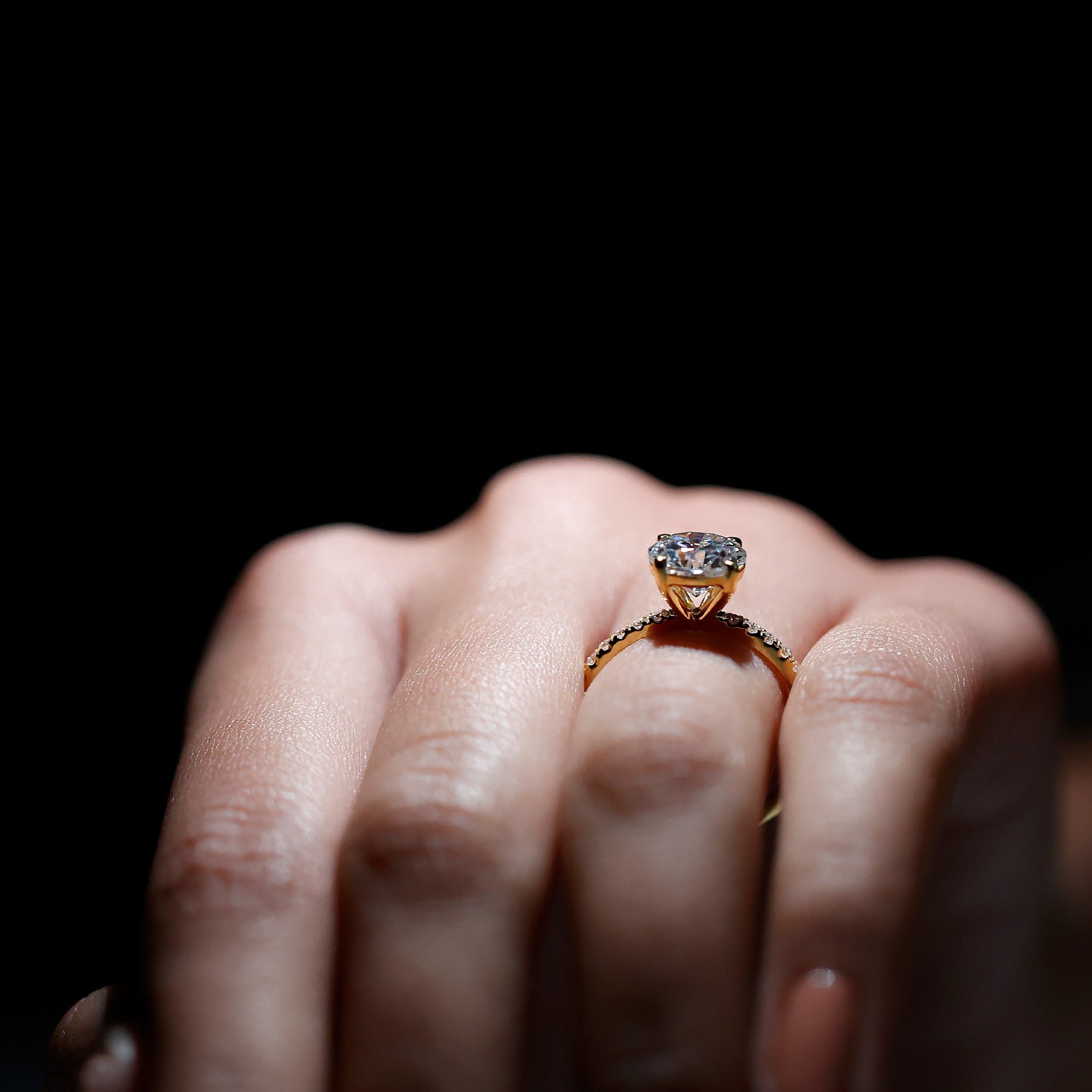 Rosec Jewels-Brilliant Cut 2 Carat Lab Grown Diamond Solitaire Engagement Ring