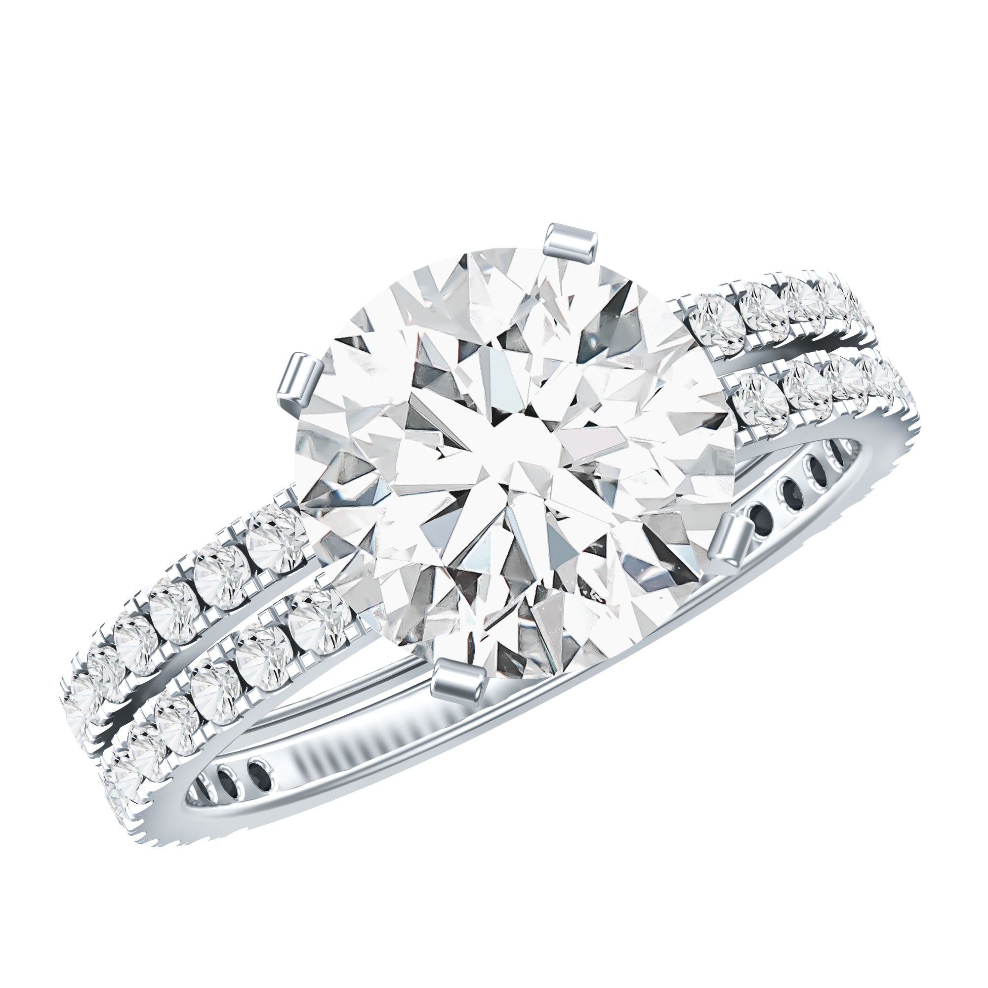 Lab Grown Diamond Wedding Ring Set with Certificate Lab - ( EF-VS ) - Rosec Jewels