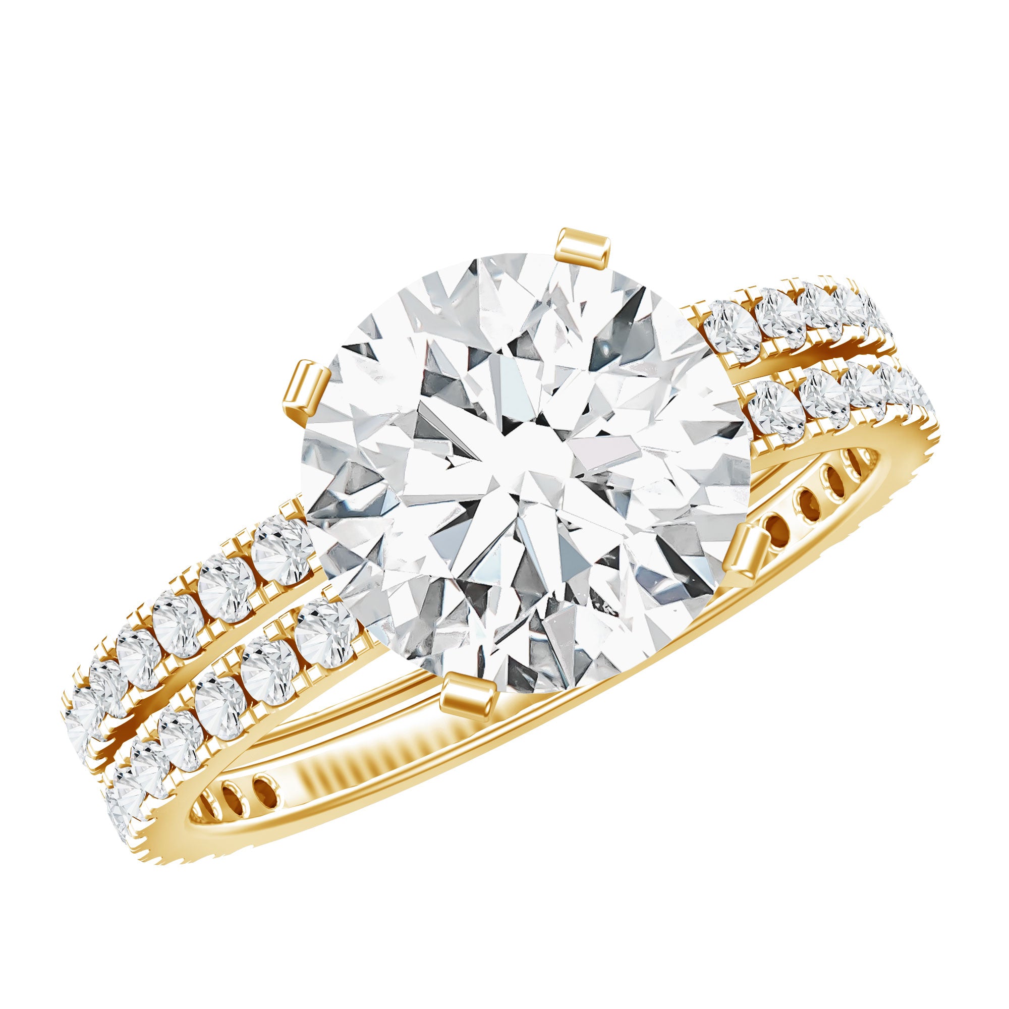 Lab Grown Diamond Wedding Ring Set with Certificate Lab - ( EF-VS ) - Rosec Jewels