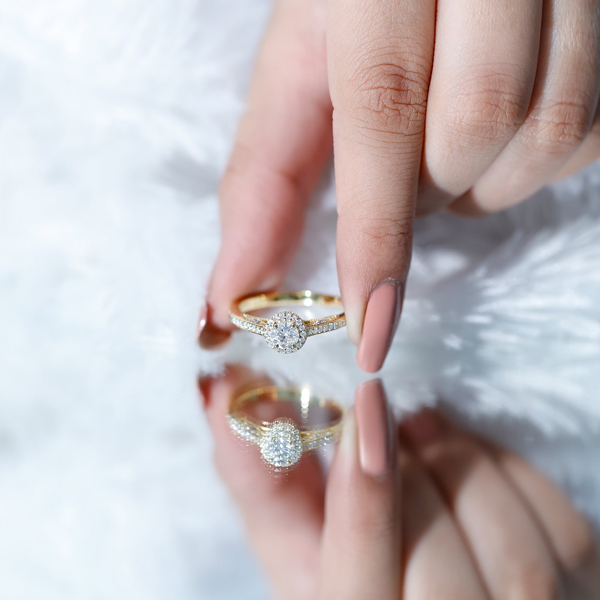 Rosec Jewels-Diamond Vintage Looking Engagement Ring