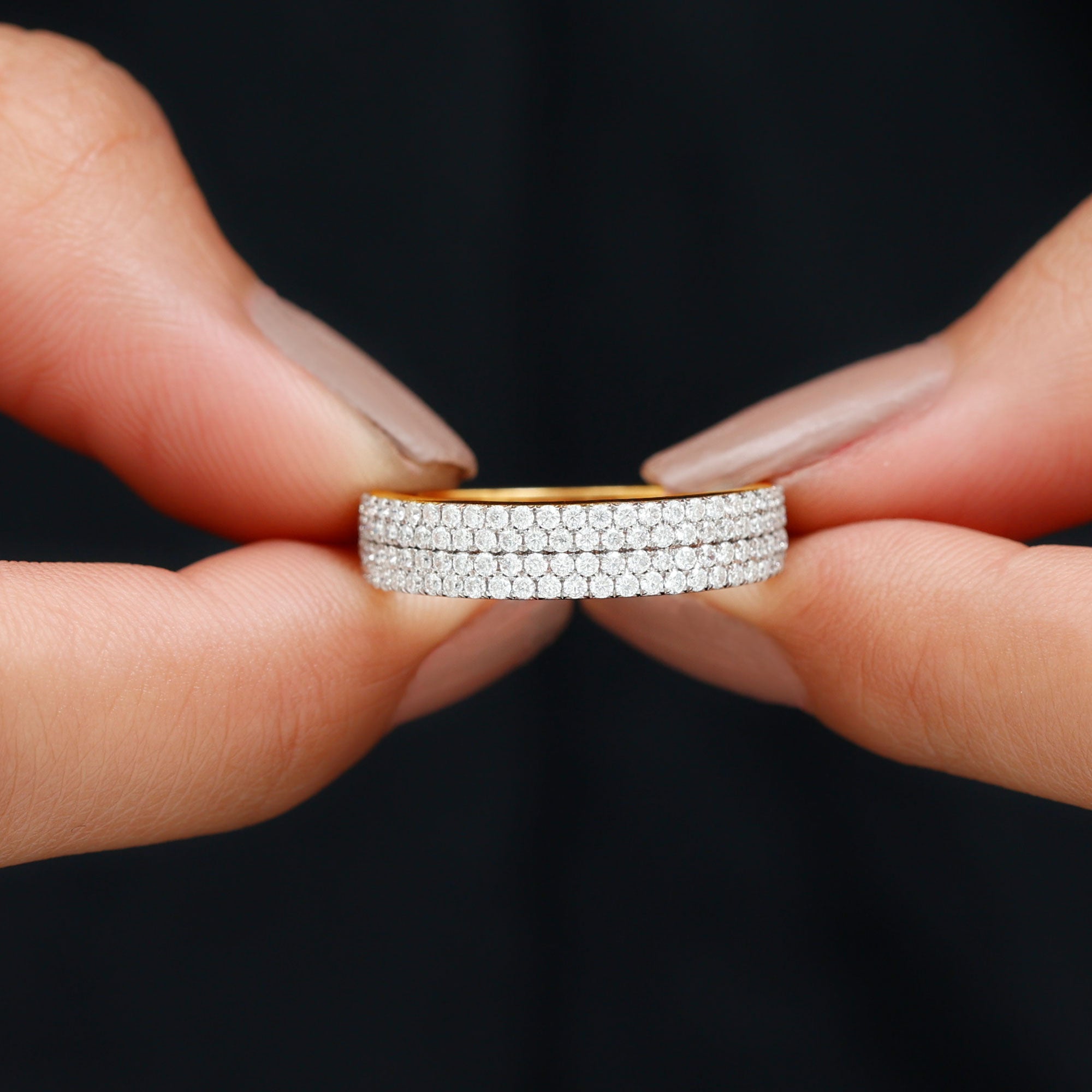 Rosec Jewels-Brilliant Cut Lab Grown Diamond Classic Wedding Band Ring