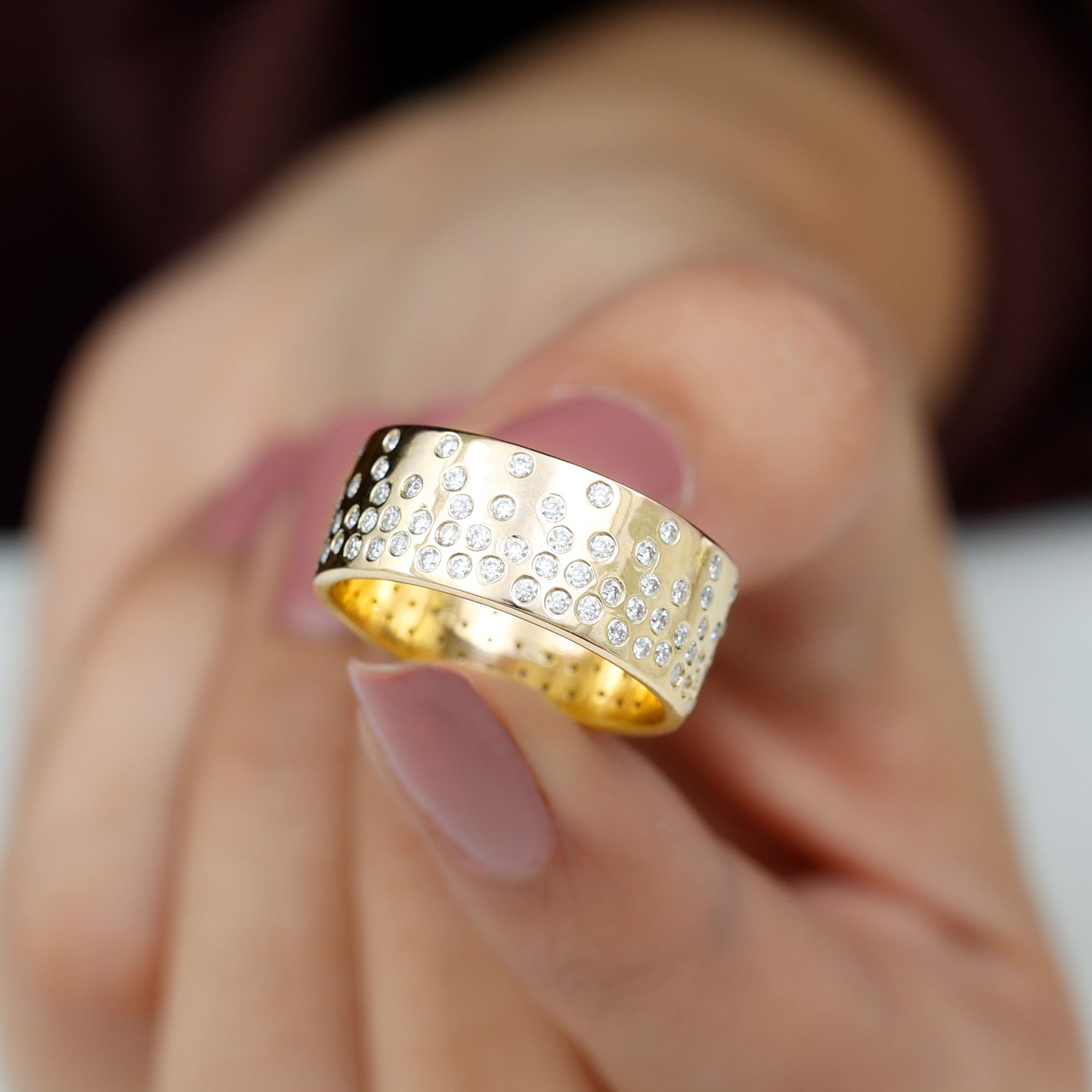 Rosec Jewels-Certified Lab Grown Diamond Wedding Band in Flush Setting