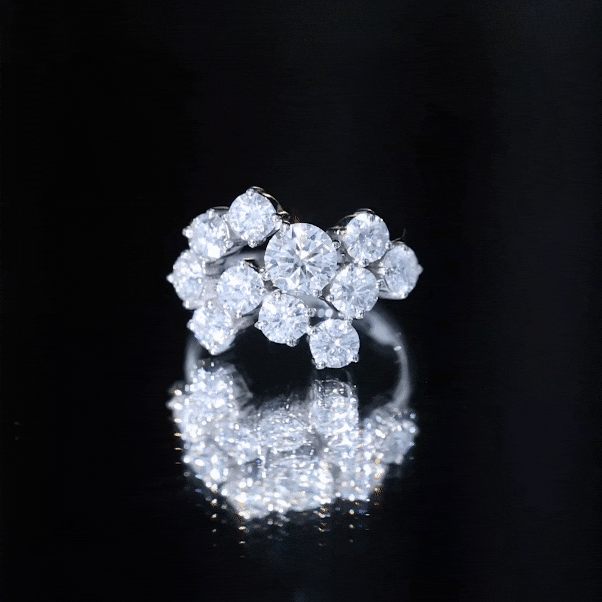 Certified Lab Grown Diamond Statement Engagement Ring for Women Lab - ( EF-VS ) - Rosec Jewels
