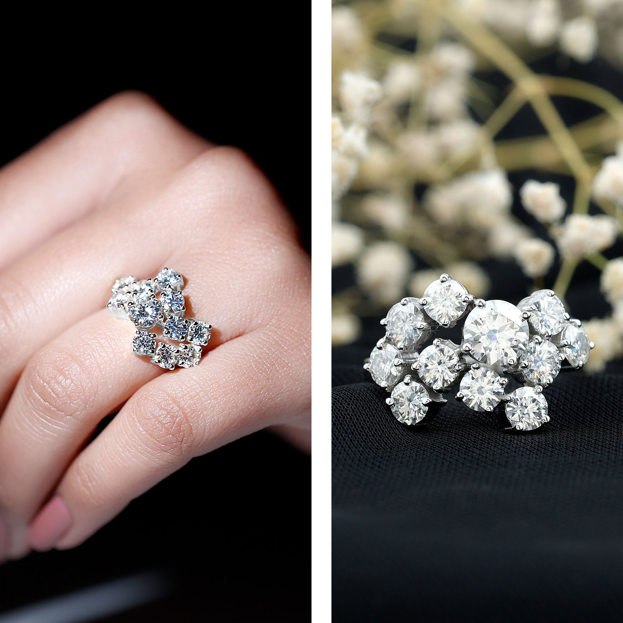 Rosec Jewels-Certified Lab Grown Diamond Statement Engagement Ring for Women