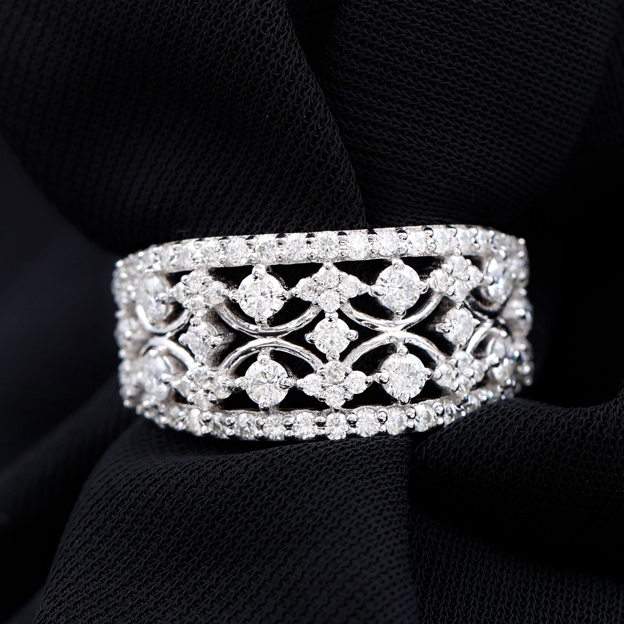 Vintage Inspired Lab Grown Diamond Wedding Band for Women Lab - ( EF-VS ) - Rosec Jewels