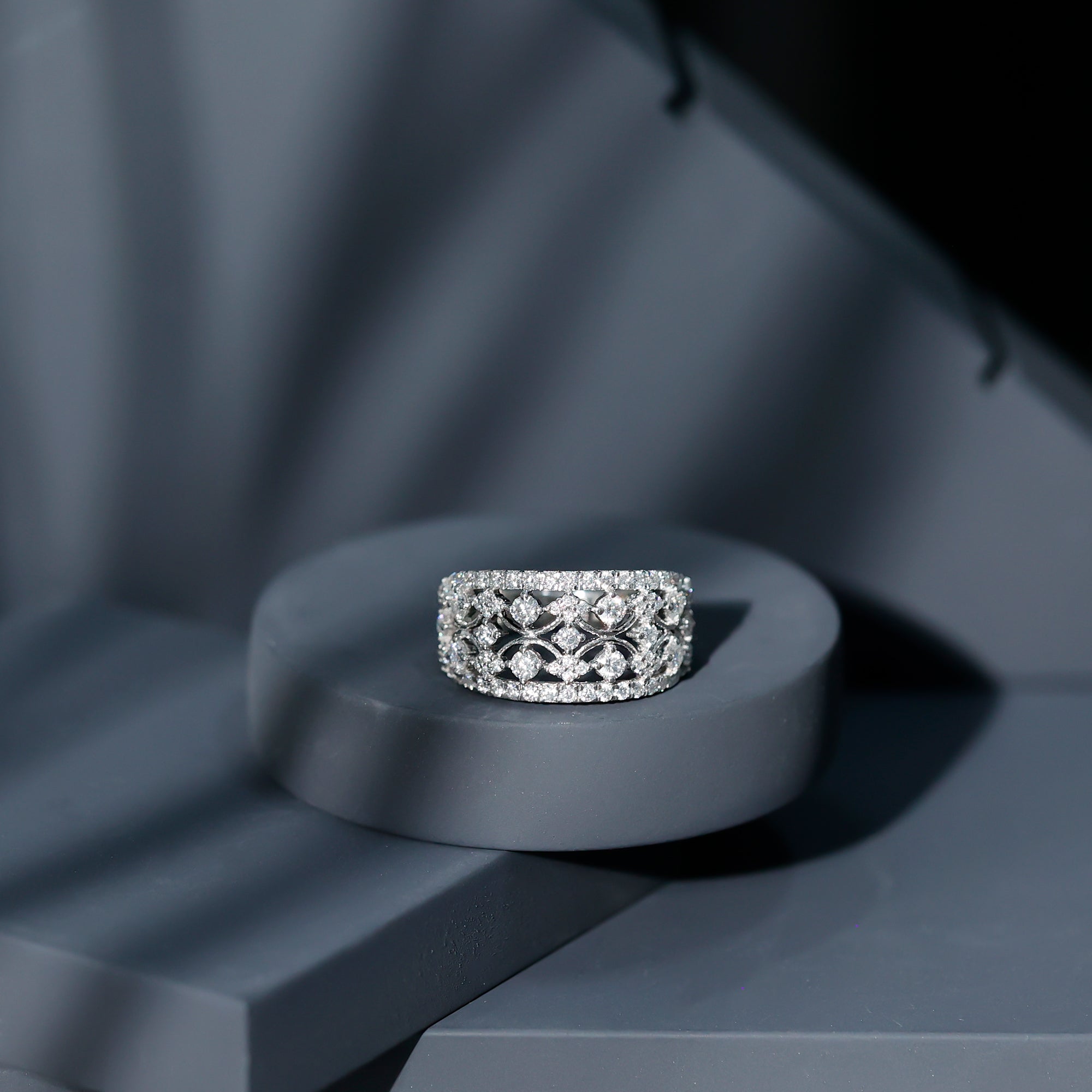 Vintage Inspired Lab Grown Diamond Wedding Band for Women Lab - ( EF-VS ) - Rosec Jewels