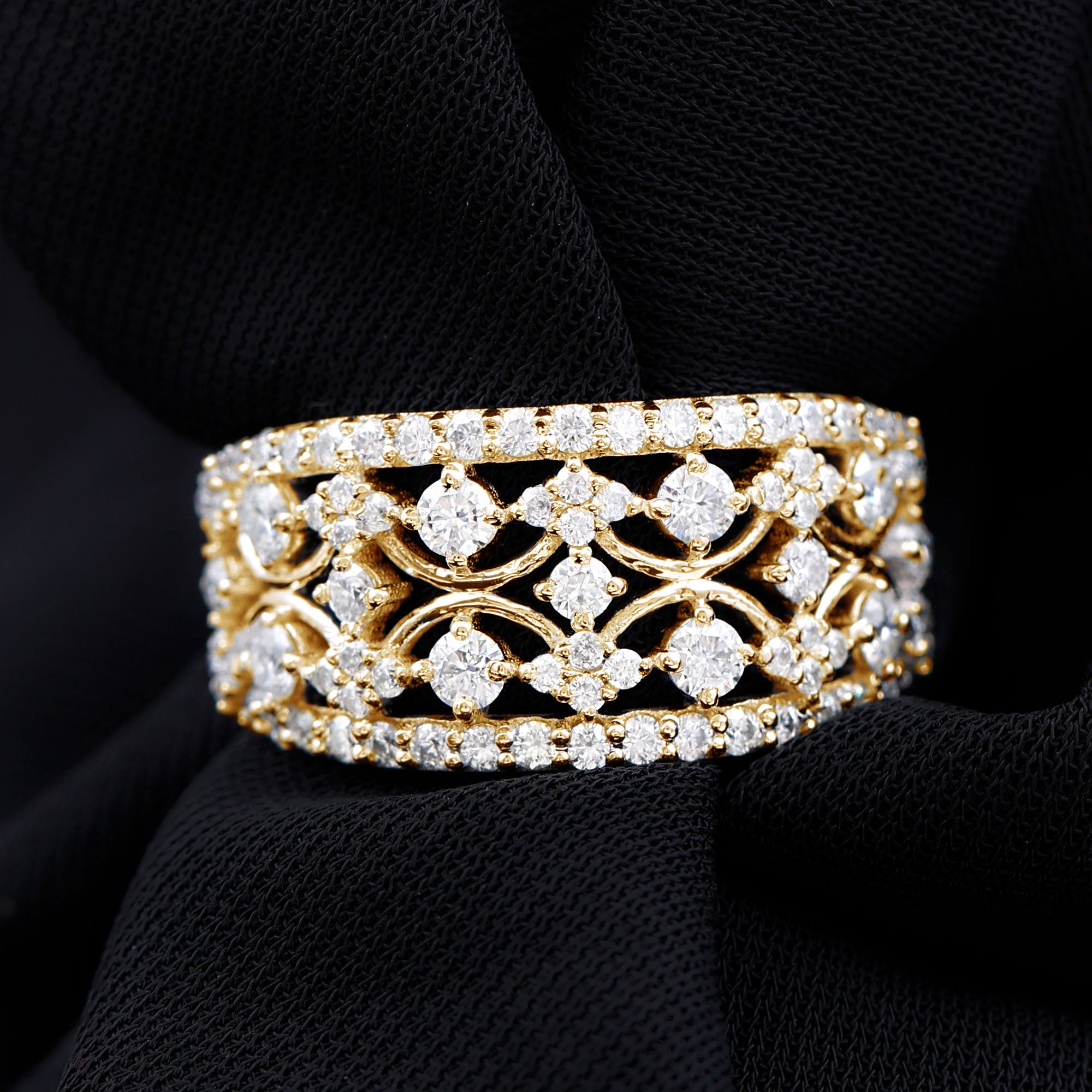 Vintage Inspired Lab Grown Diamond Wedding Band for Women Lab - ( EF-VS ) - Rosec Jewels