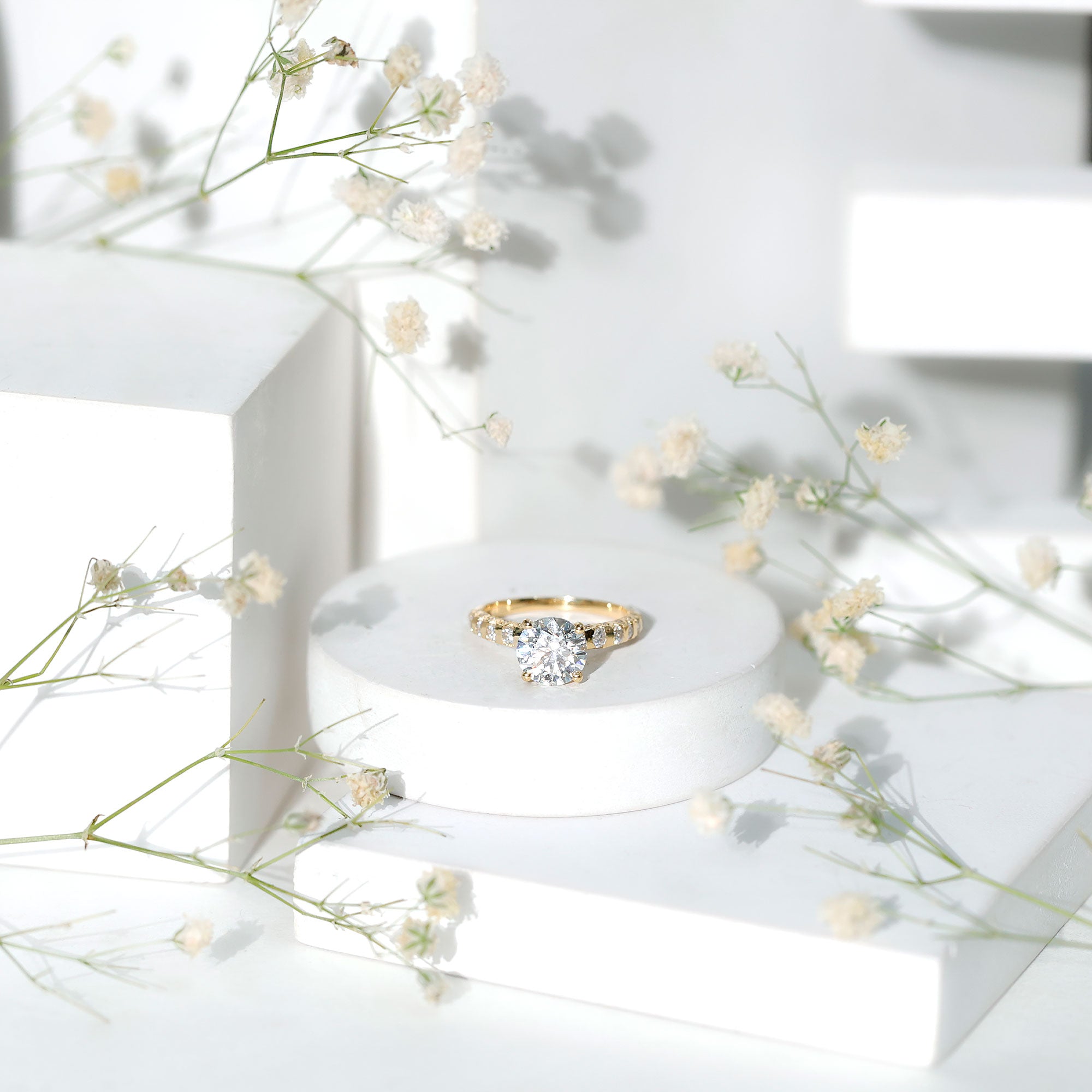 Certified 7 MM Lab Grown Diamond Solitaire Engagement Ring Lab - ( EF-VS ) - Rosec Jewels