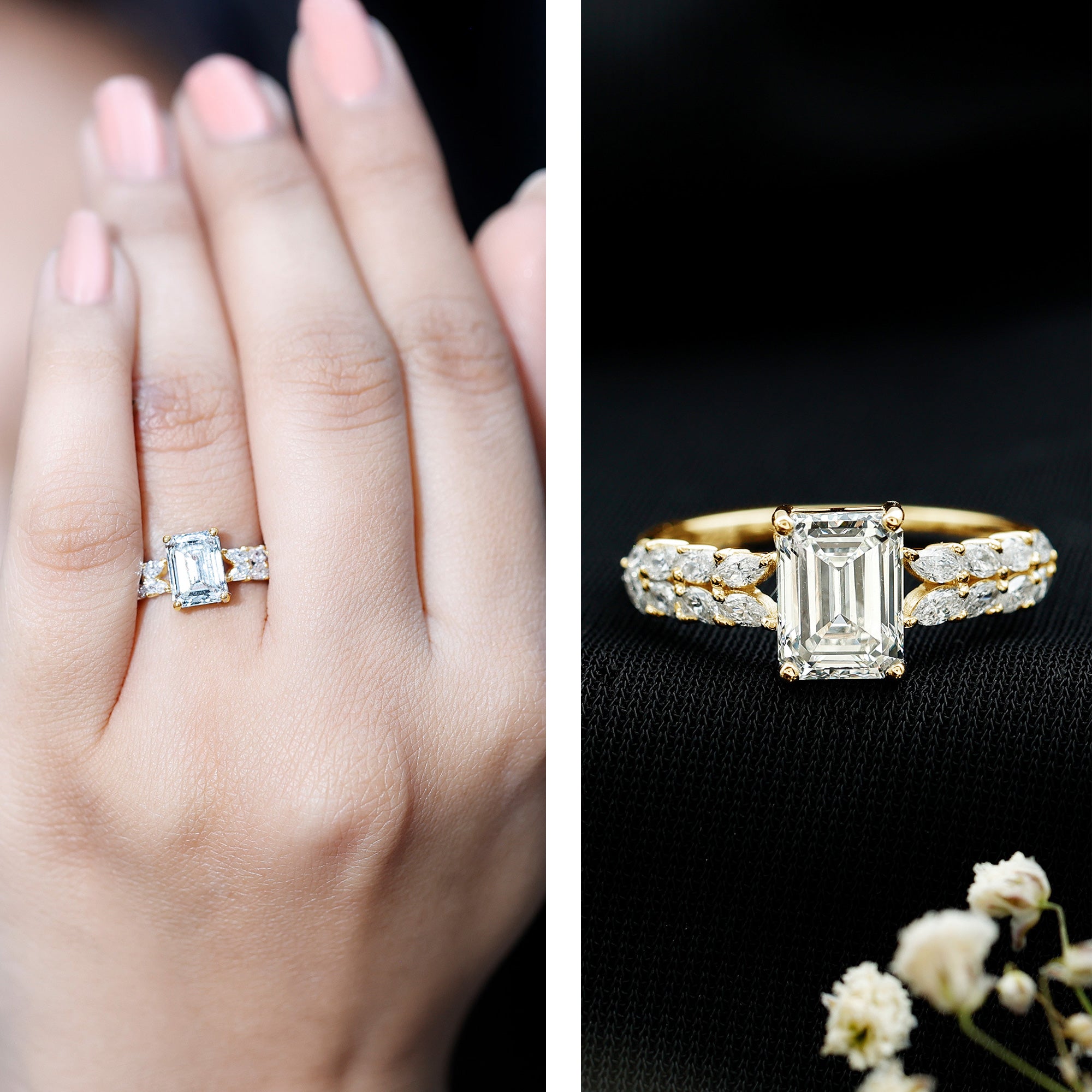 2 Carat Lab Grown Diamond Ring For Women With Certificate Lab - ( EF-VS ) - Rosec Jewels