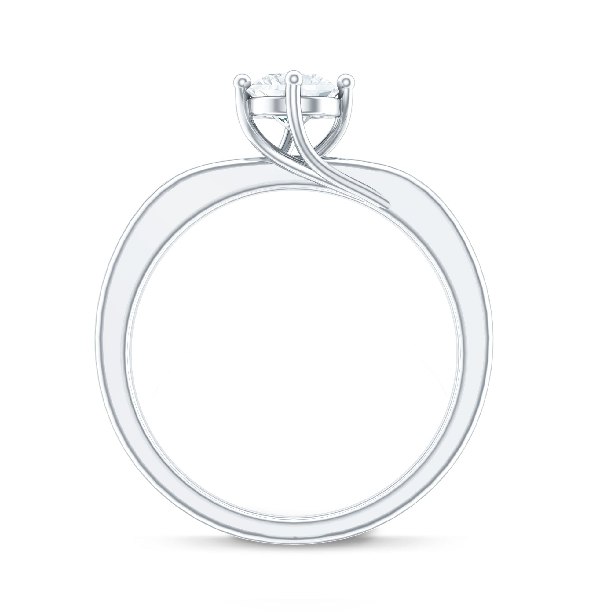 Rosec Jewels-Lab Grown Diamond Solitaire Ring With 4 Prong Diagonal Set