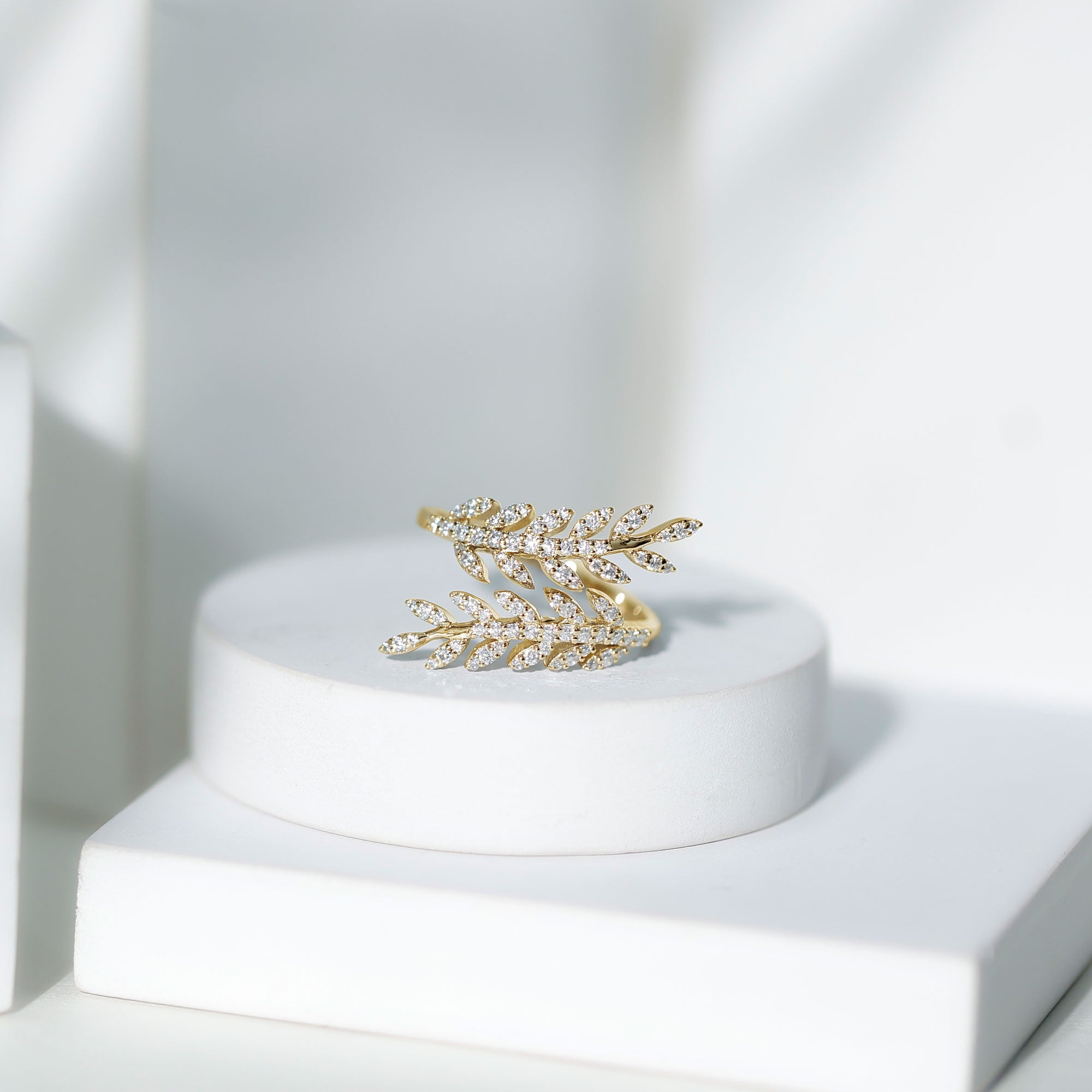 Rosec Jewels-Certified Nature inspired Lab Grown Diamond Cocktail Ring for Women