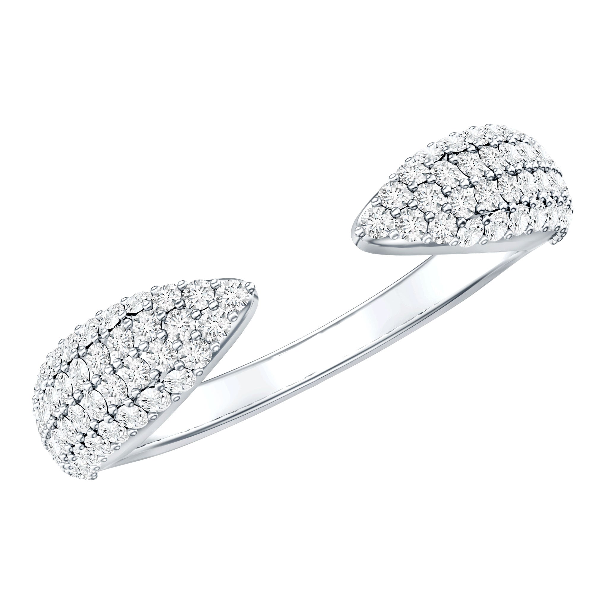 Lab Created Diamond Wedding Wrap Ring For Women Lab - ( EF-VS ) - Rosec Jewels