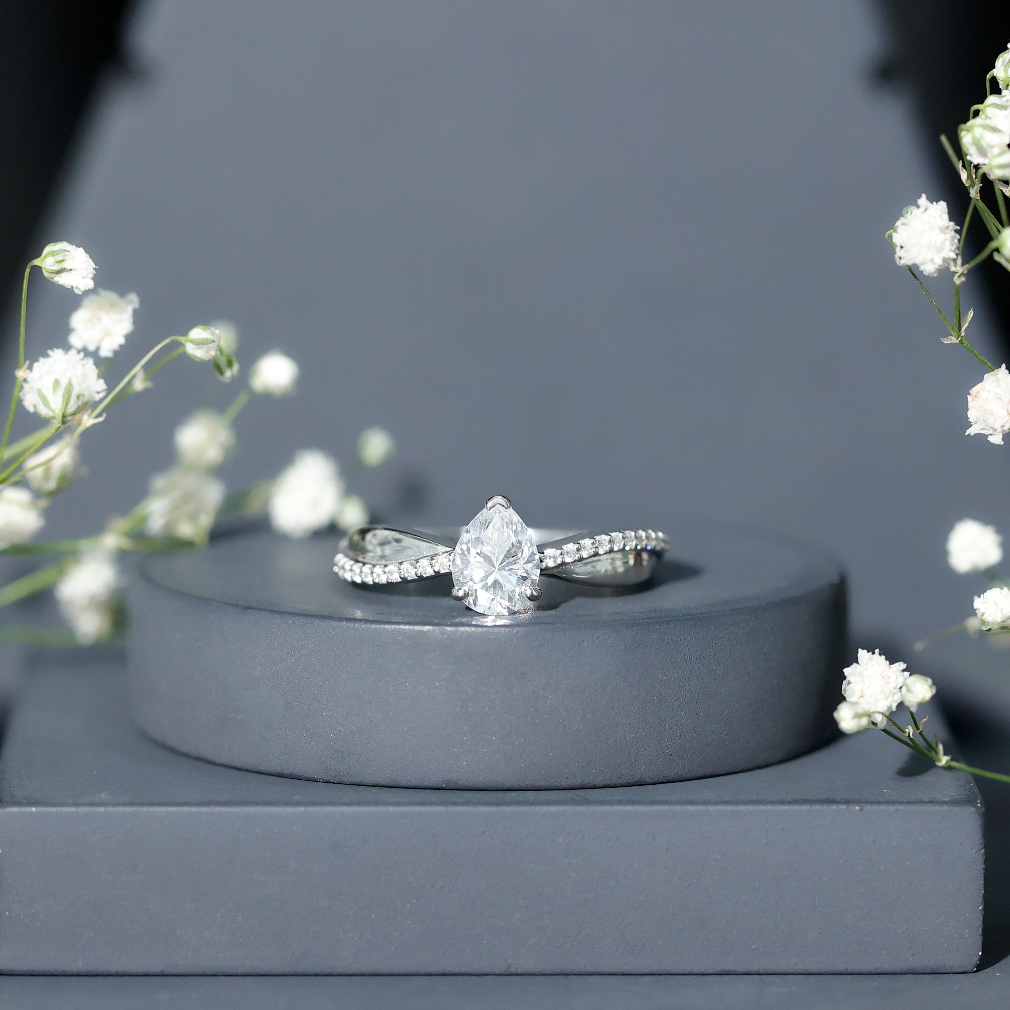 Rosec Jewels-Pear Cut Diamond Classic Engagement Ring