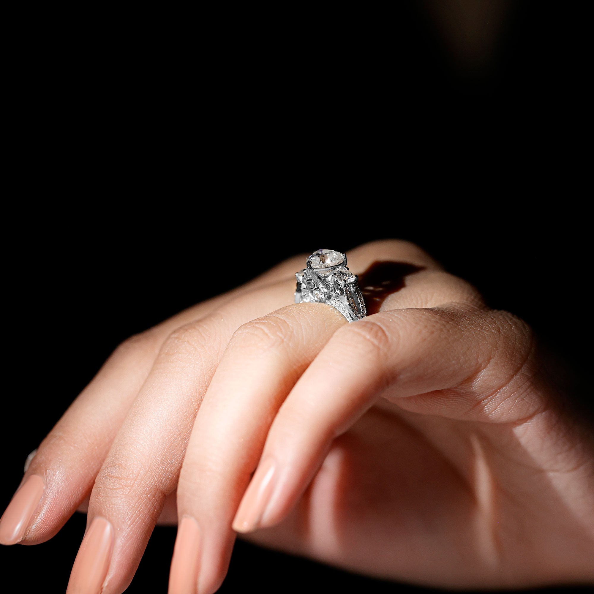 Rosec Jewels-Certified 7 MM Lab Grown Diamond Heart Shaped Engagement Ring