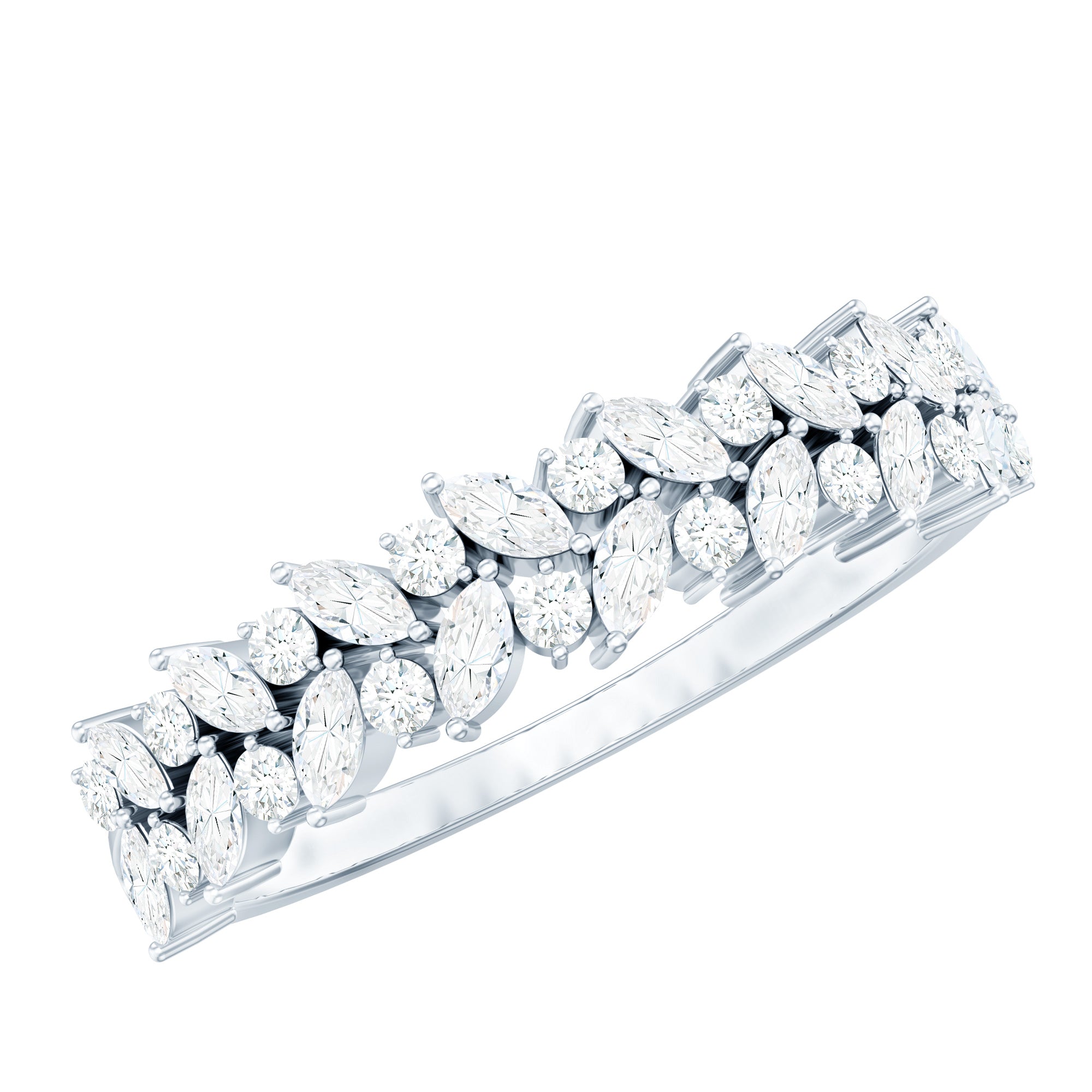 Rosec Jewels-Certified Lab Grown Diamond Marquise Wedding Band