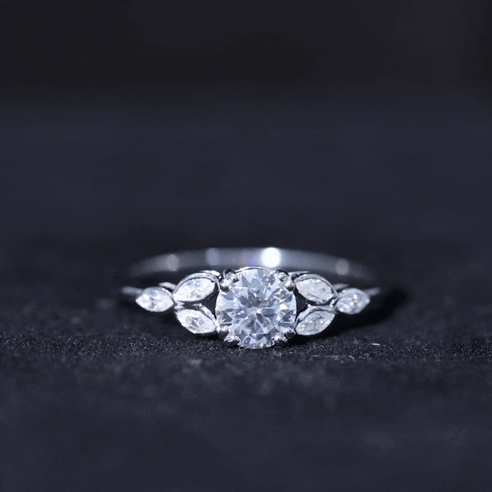 Certified 6 MM Round Diamond Promise Engagement Ring For Her Lab - ( EF-VS ) - Rosec Jewels