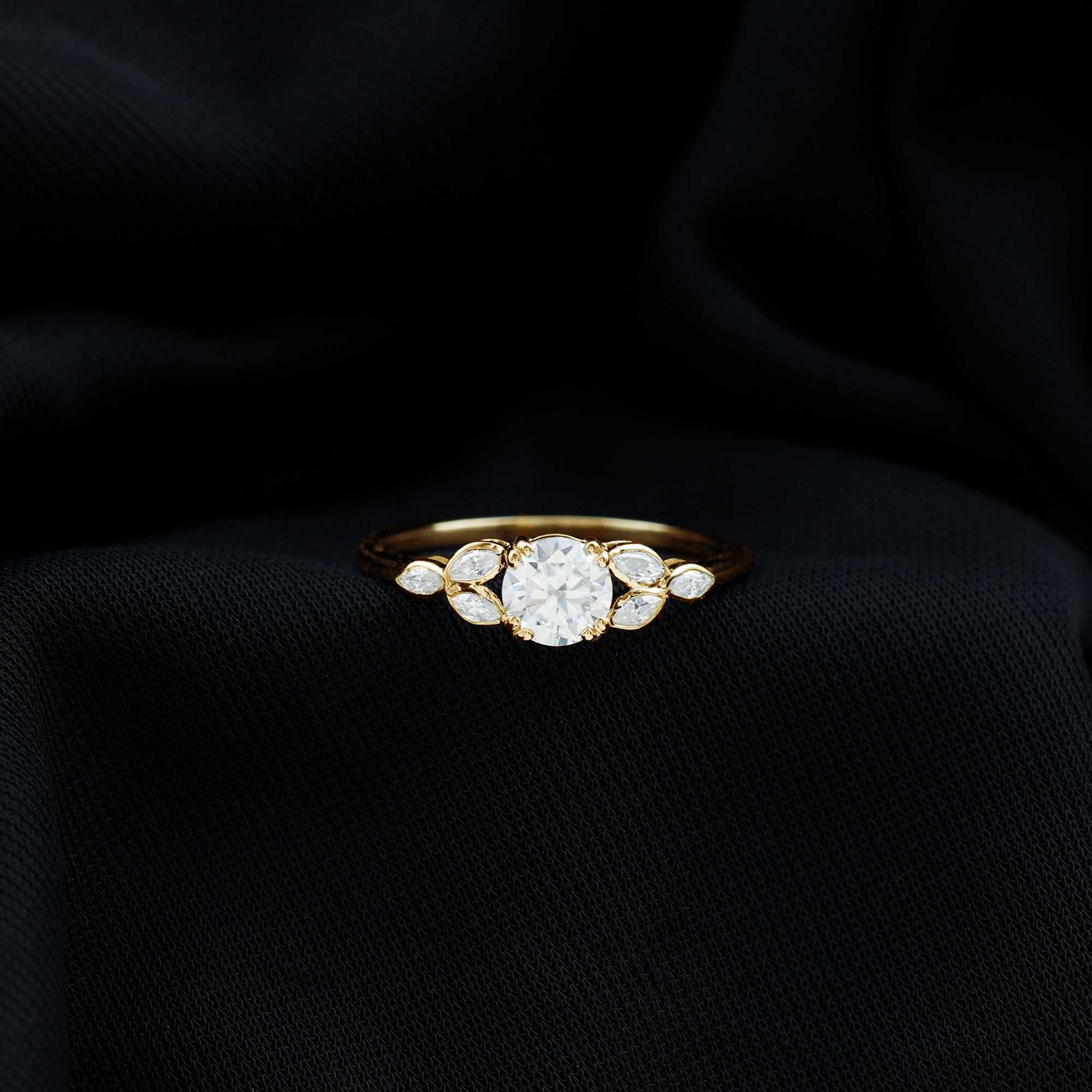 Certified 6 MM Round Diamond Promise Engagement Ring For Her Lab - ( EF-VS ) - Rosec Jewels