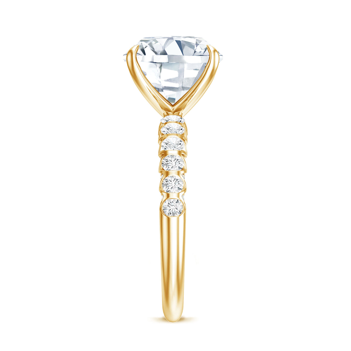 5 Carat Cushion Cut Lab Diamond Huge Engagement Ring with IGI Certificate Lab - ( E-VS1 ) - Rosec Jewels