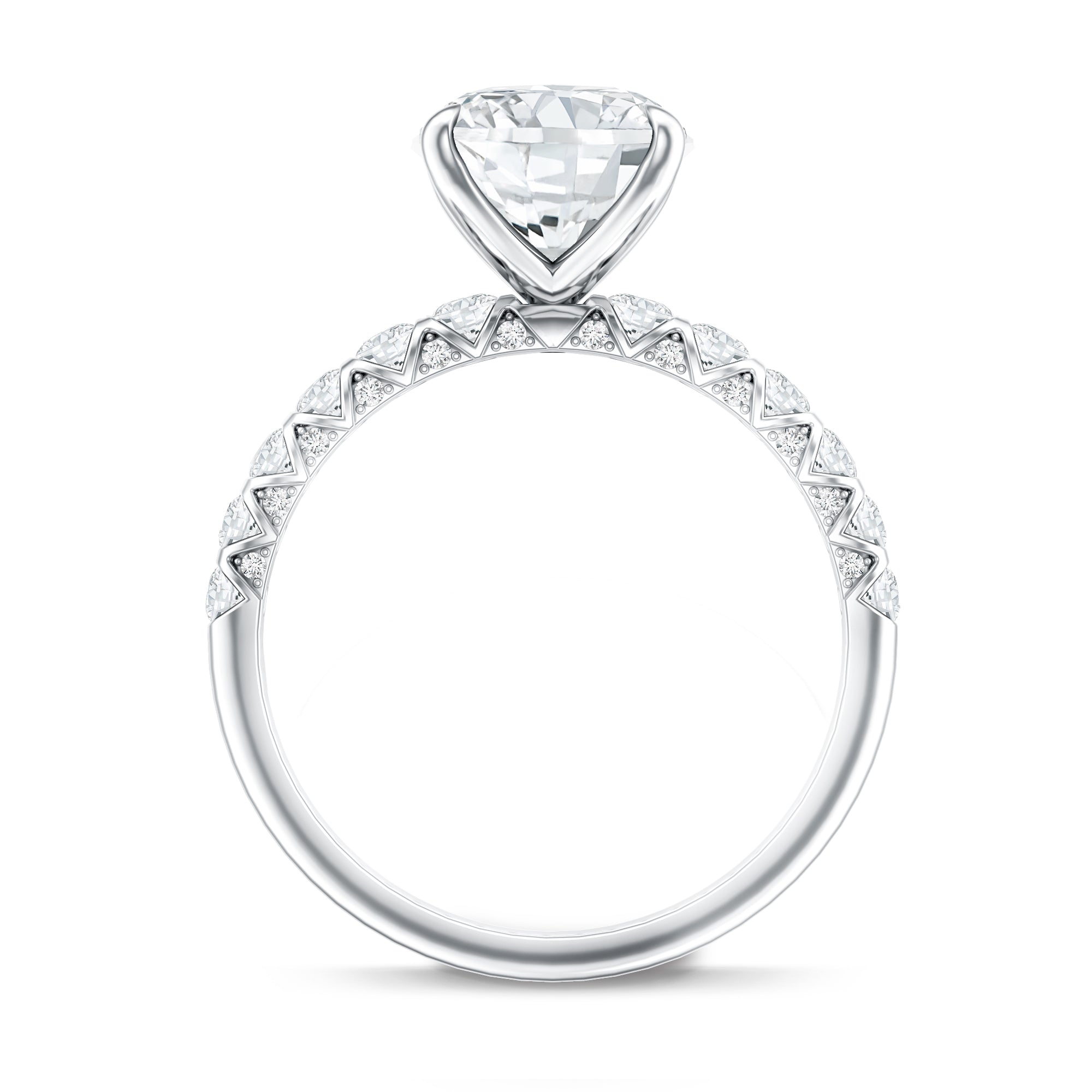 Rosec Jewels-Lab Grown Diamond Oblong Engagement Ring 3 Carat with IGI Certificate