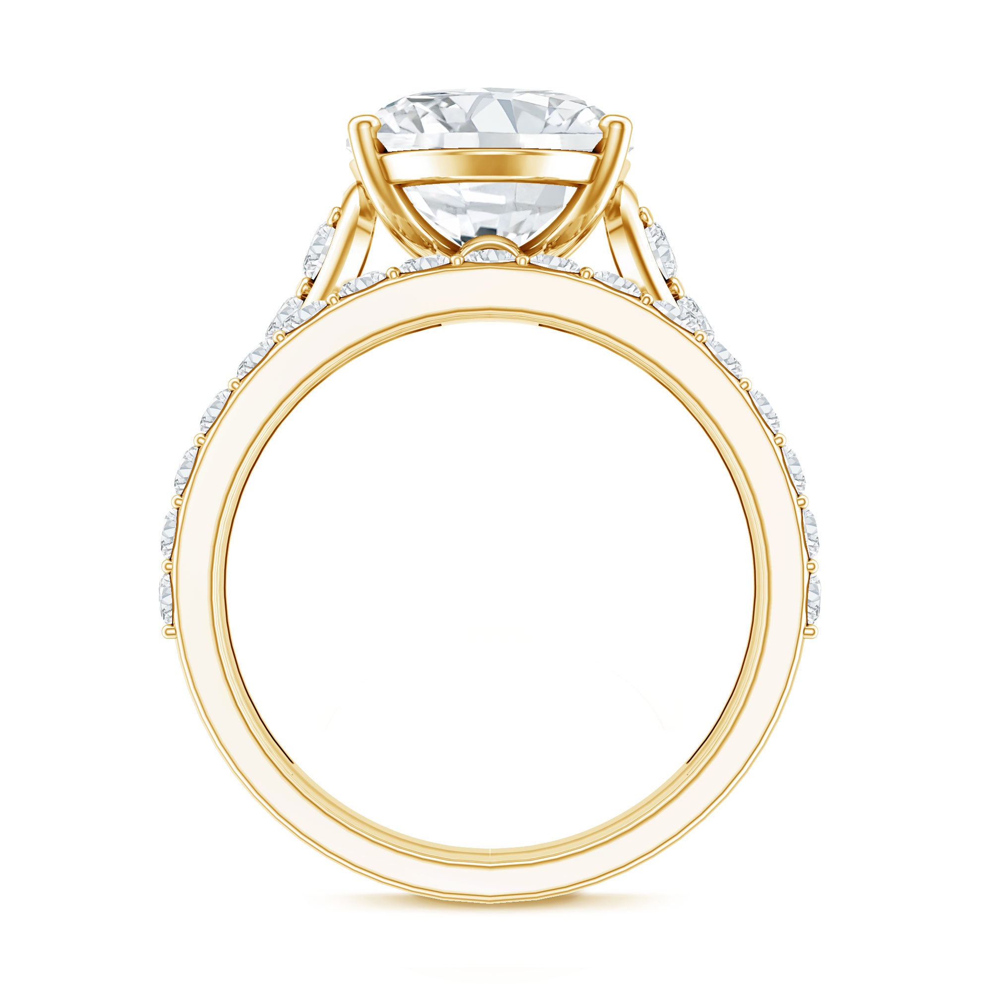 Rosec Jewels-IGI Certified Lab Grown Diamond 5 Carat Oval Engagement Ring with Wedding Band