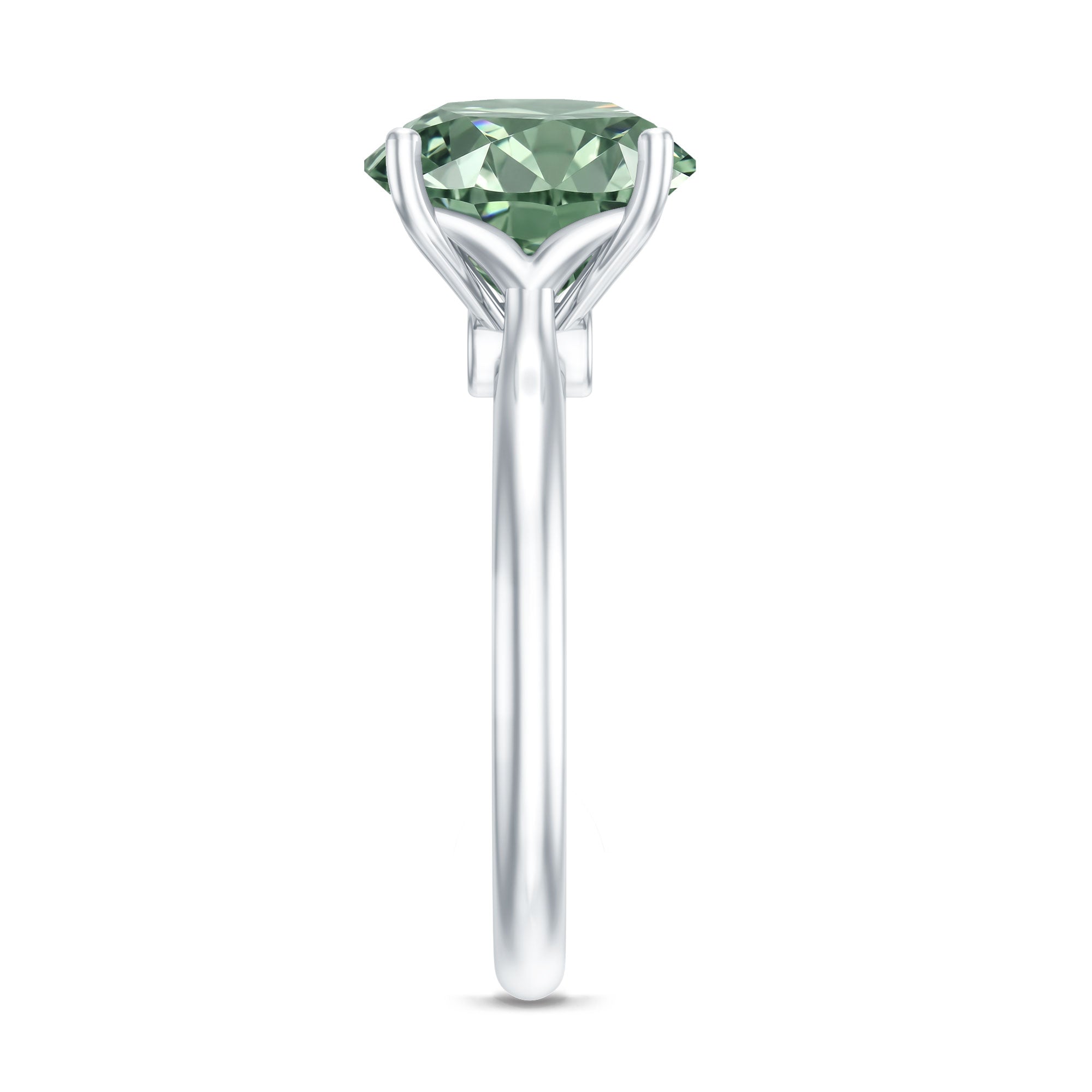 IGI Certified Lab Green Diamond Big Engagement Ring 5 Carat Vivid Green - VS1 - Rosec Jewels